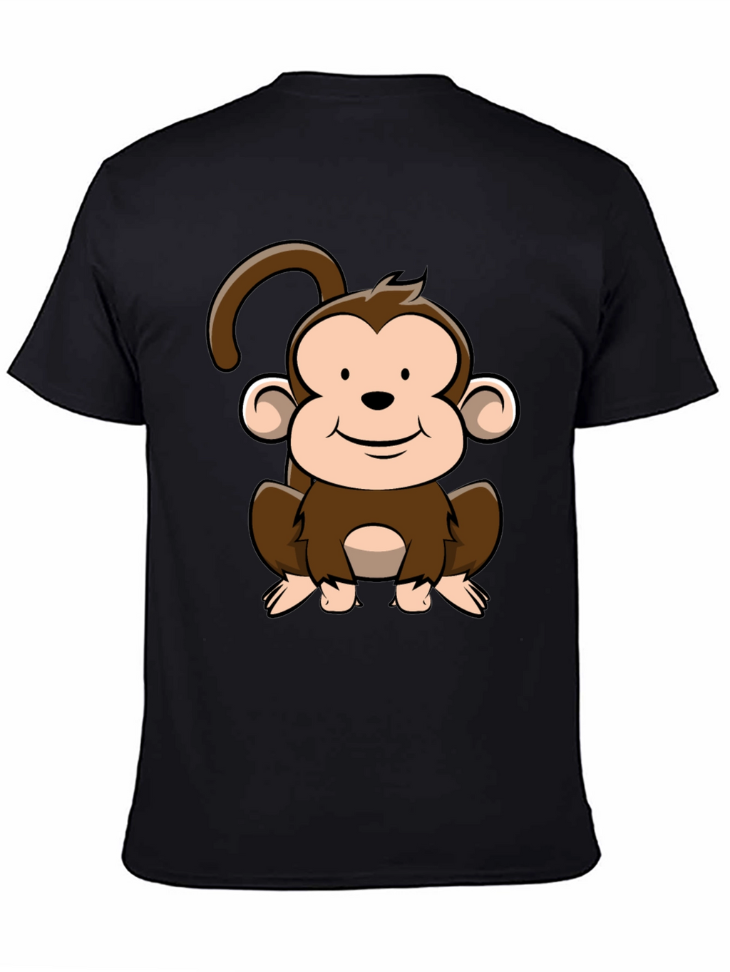Cute Cartoon Monkey Graphic T-Shirt