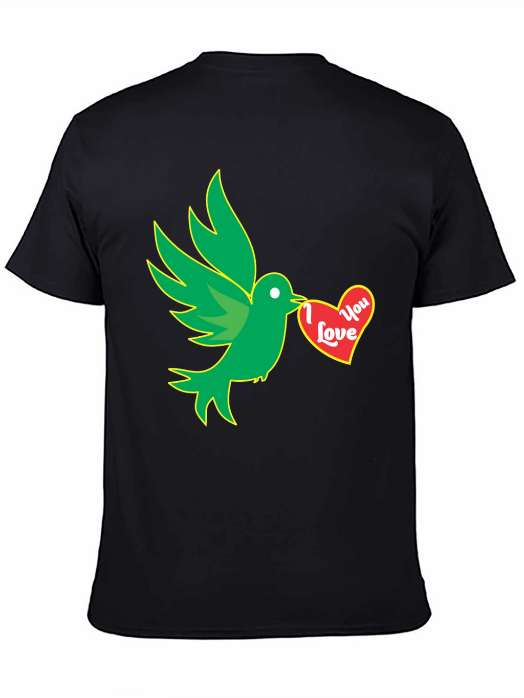 Love Bird Graphic T-Shirt - Black