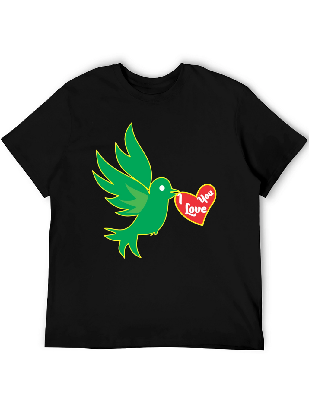 Love Bird Graphic T-Shirt - Black