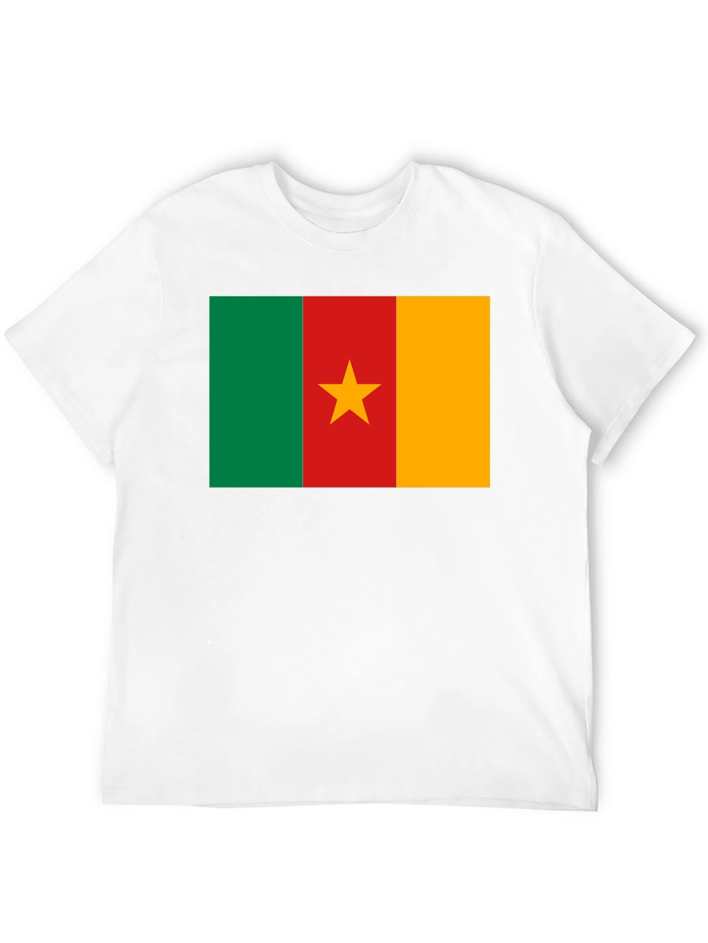 Cameroon Flag T-Shirt - Black Cotton Tee