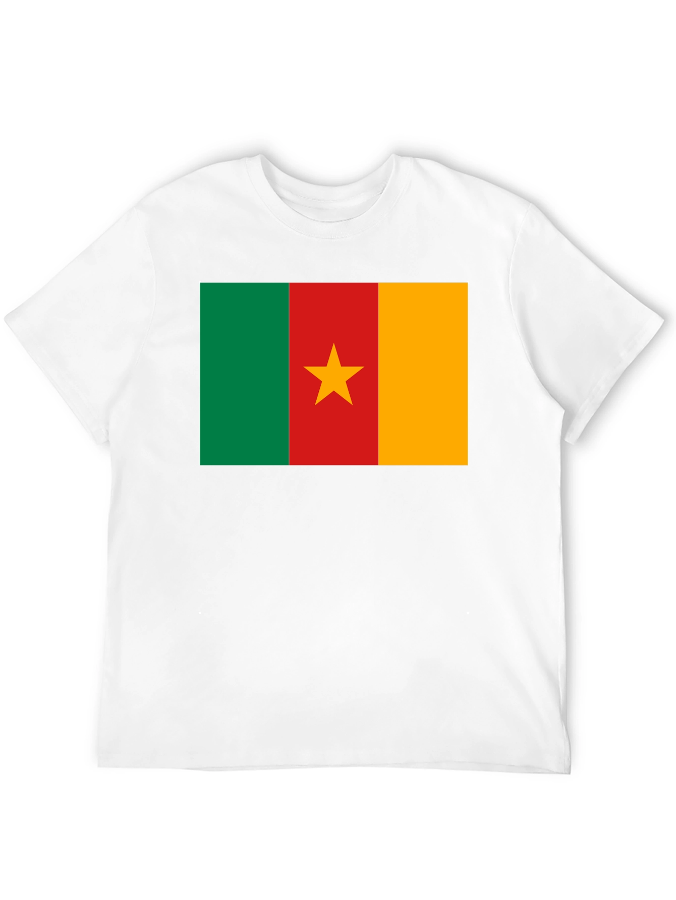 Cameroon Flag T-Shirt - Black Cotton Tee