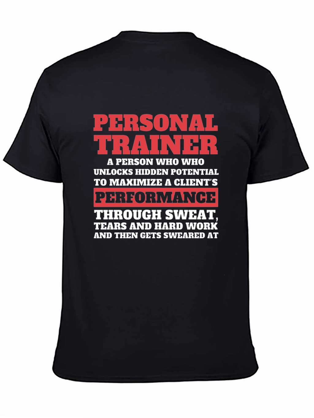 Personal Trainer Graphic Tee - Sweat Tears Swearing!