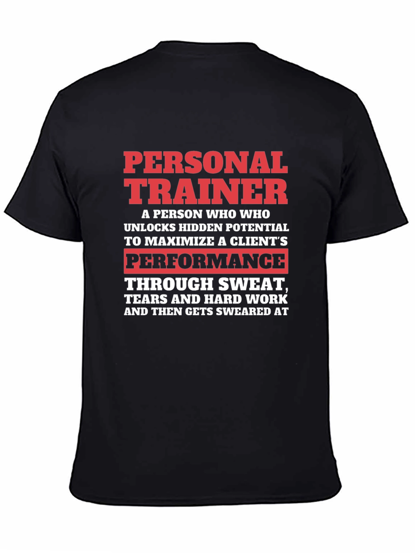 Personal Trainer Graphic Tee - Sweat Tears Swearing!