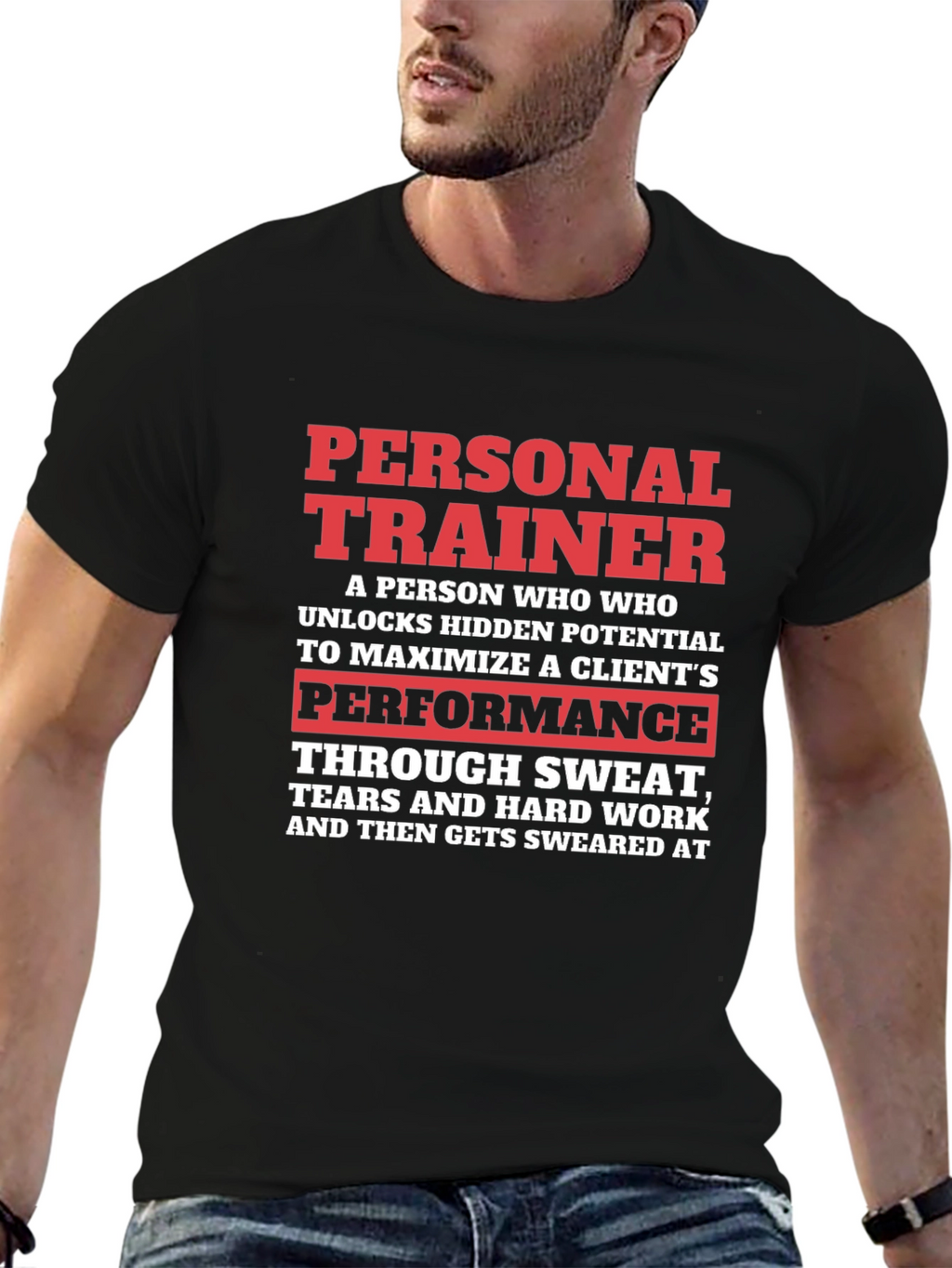 Personal Trainer Graphic Tee - Sweat Tears Swearing!