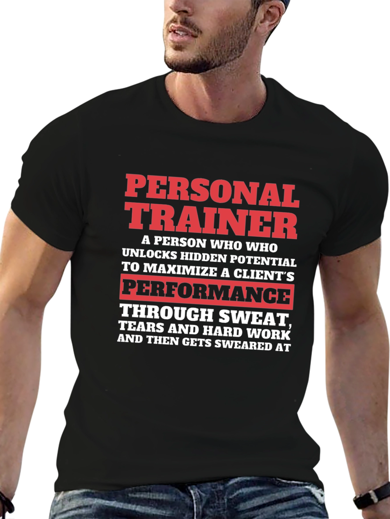 Personal Trainer Graphic Tee - Sweat Tears Swearing!