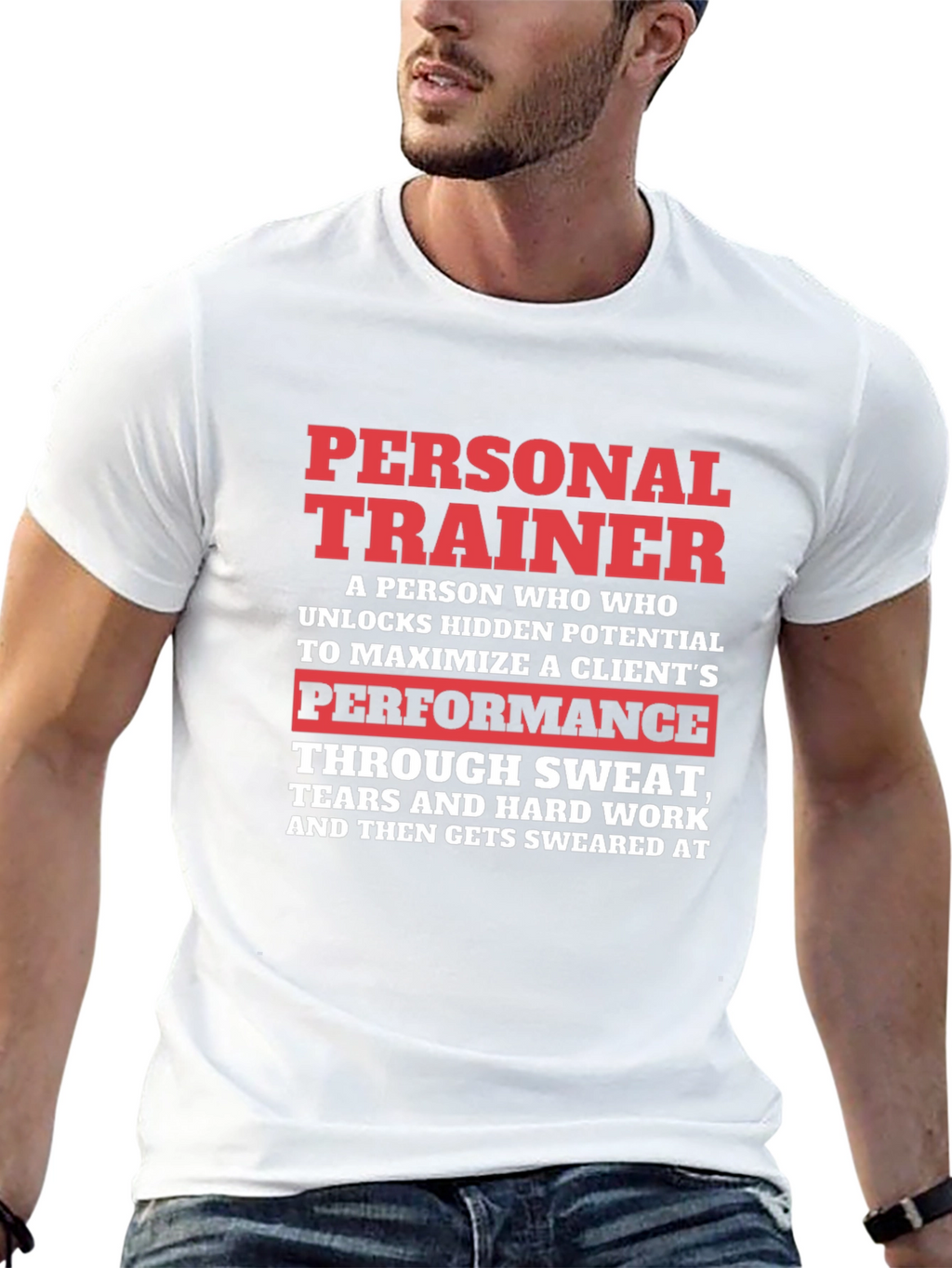 Personal Trainer Graphic Tee - Sweat Tears Swearing!