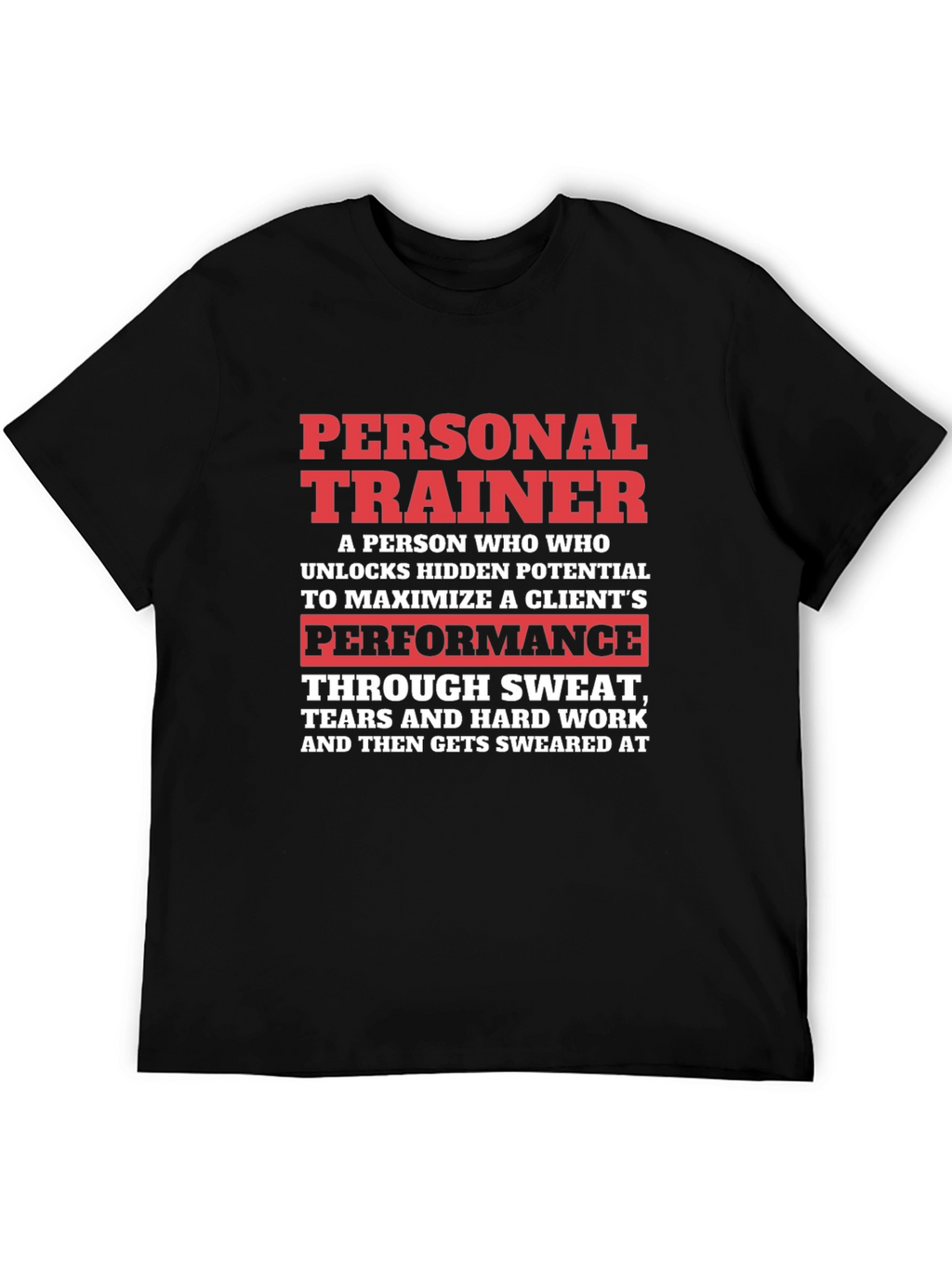 Personal Trainer Graphic Tee - Sweat Tears Swearing!