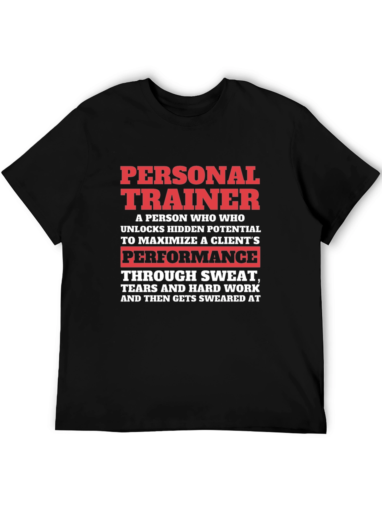 Personal Trainer Graphic Tee - Sweat Tears Swearing!