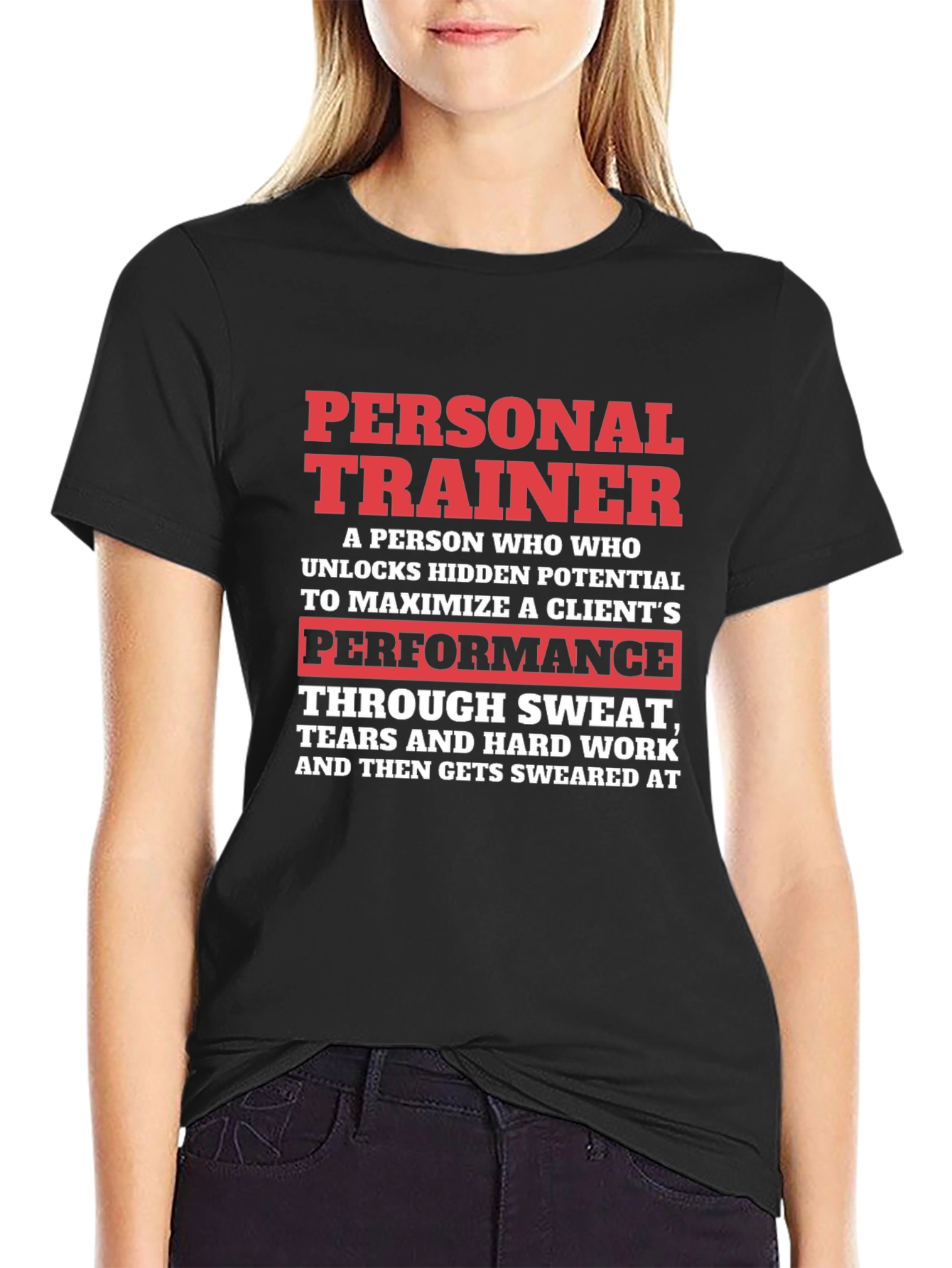 Personal Trainer Graphic Tee - Sweat Tears Swearing!