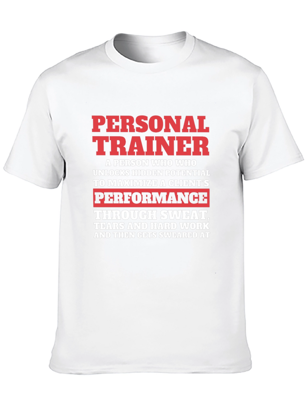 Personal Trainer Graphic Tee - Sweat Tears Swearing!