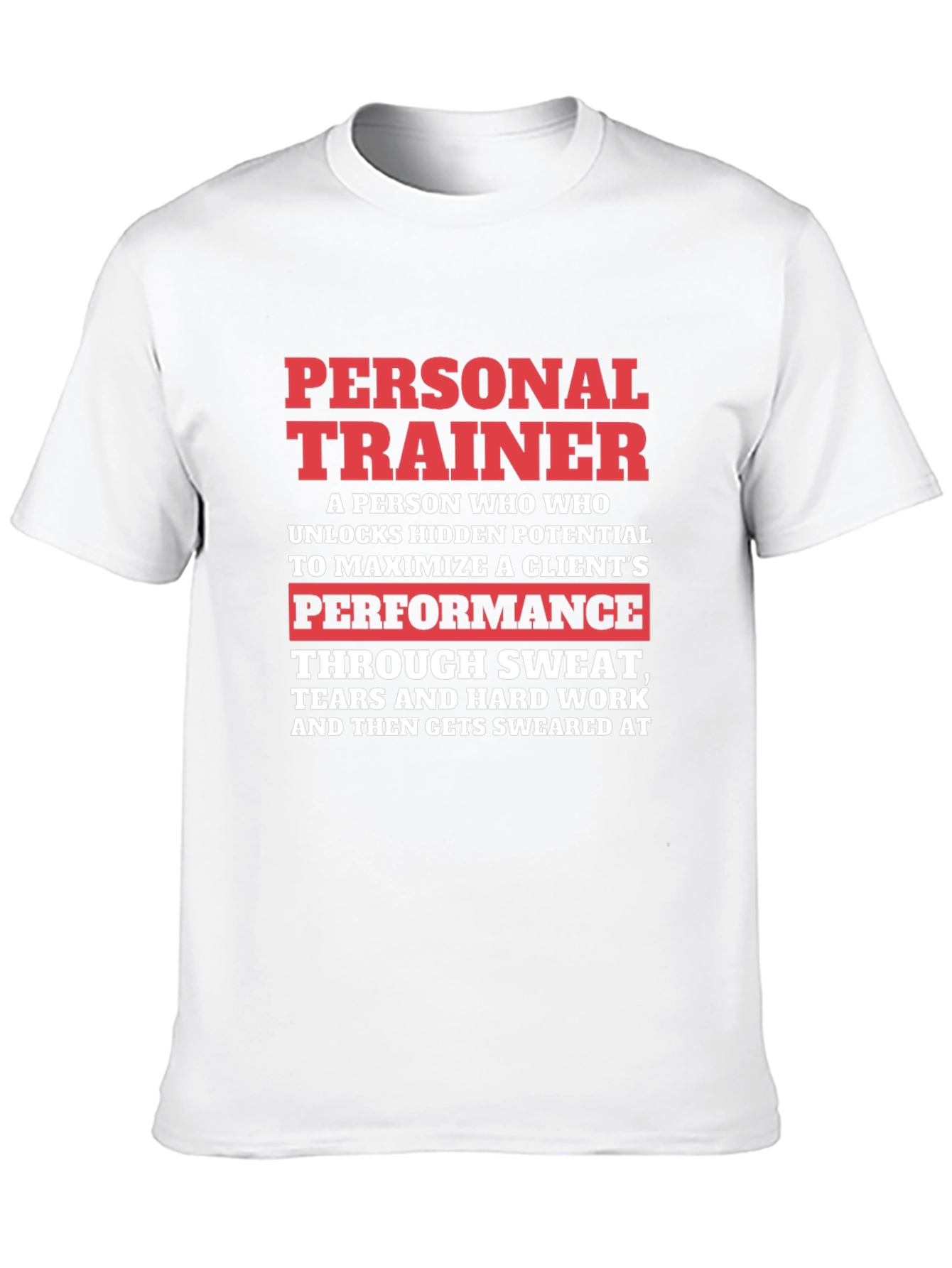 Personal Trainer Graphic Tee - Sweat Tears Swearing!