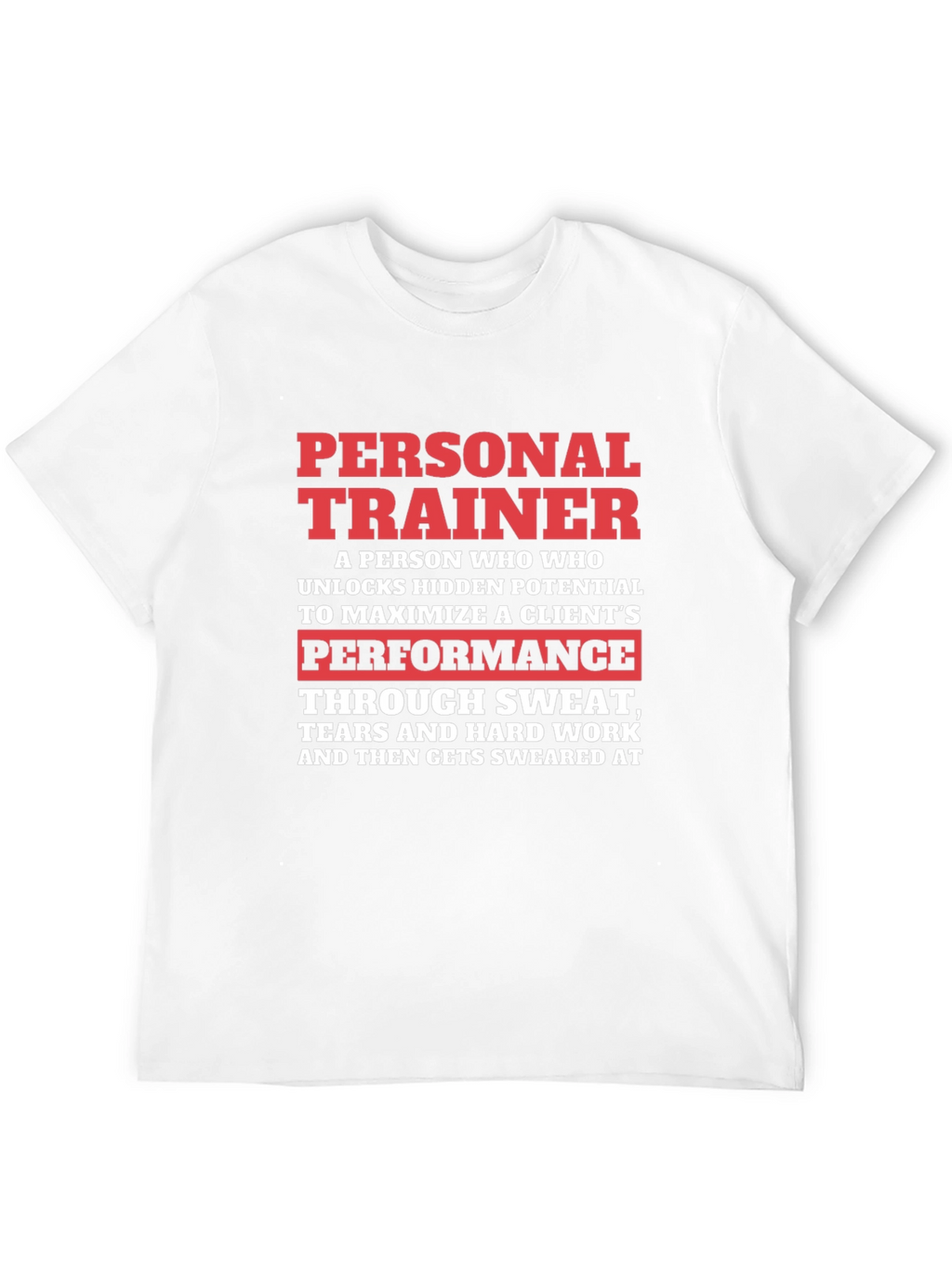 Personal Trainer Graphic Tee - Sweat Tears Swearing!
