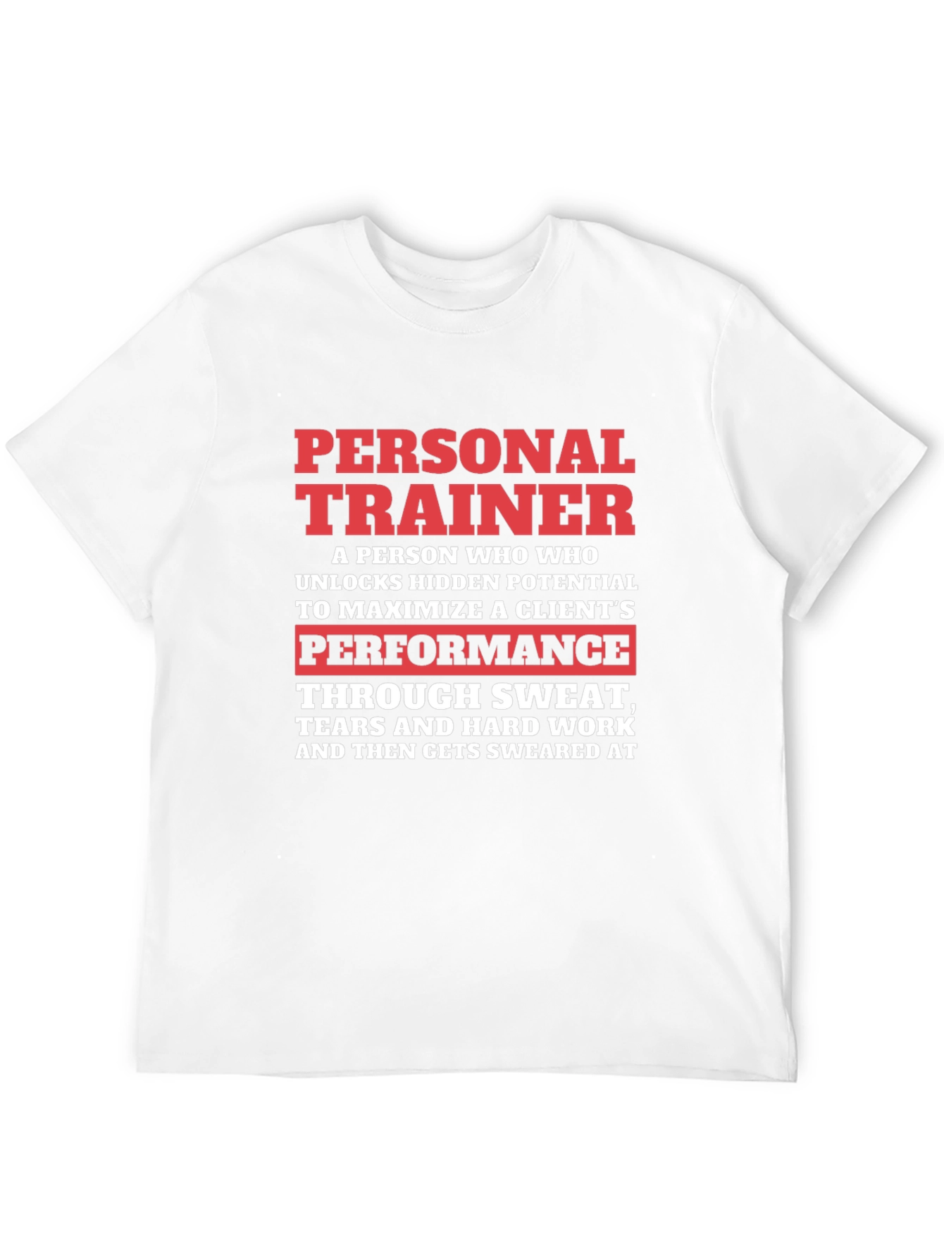 Personal Trainer Graphic Tee - Sweat Tears Swearing!