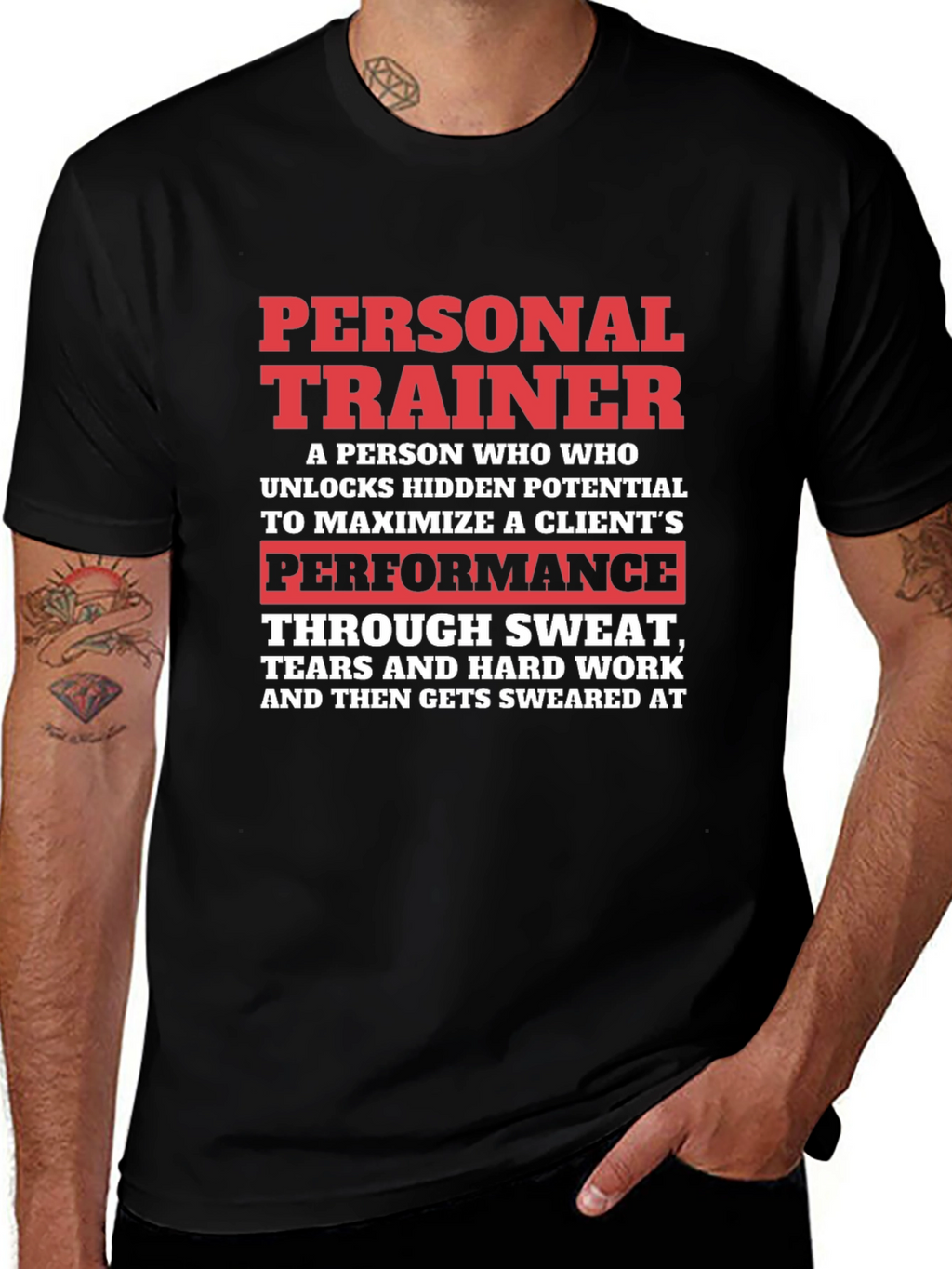 Personal Trainer Graphic Tee - Sweat Tears Swearing!