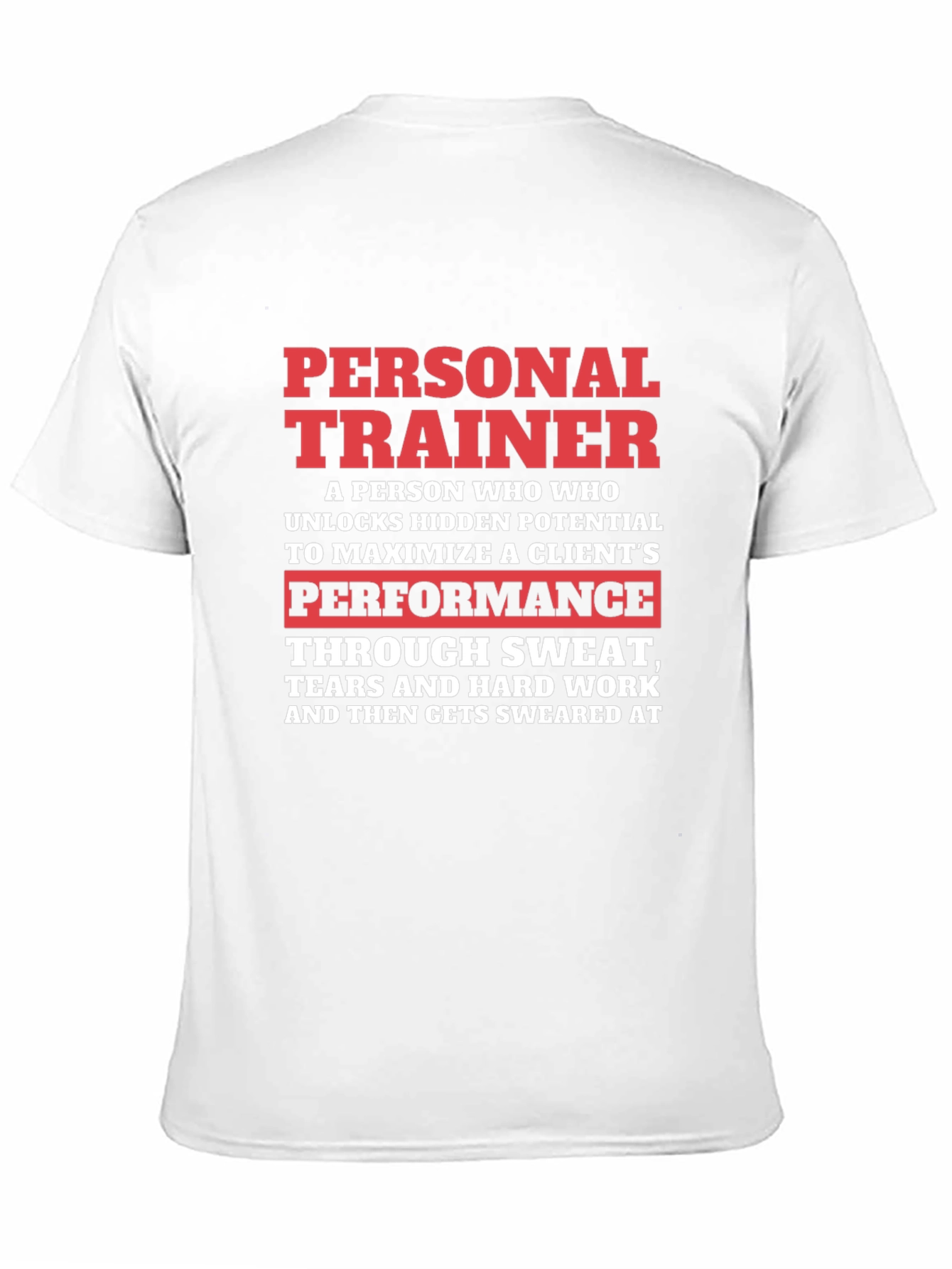 Personal Trainer Graphic Tee - Sweat Tears Swearing!