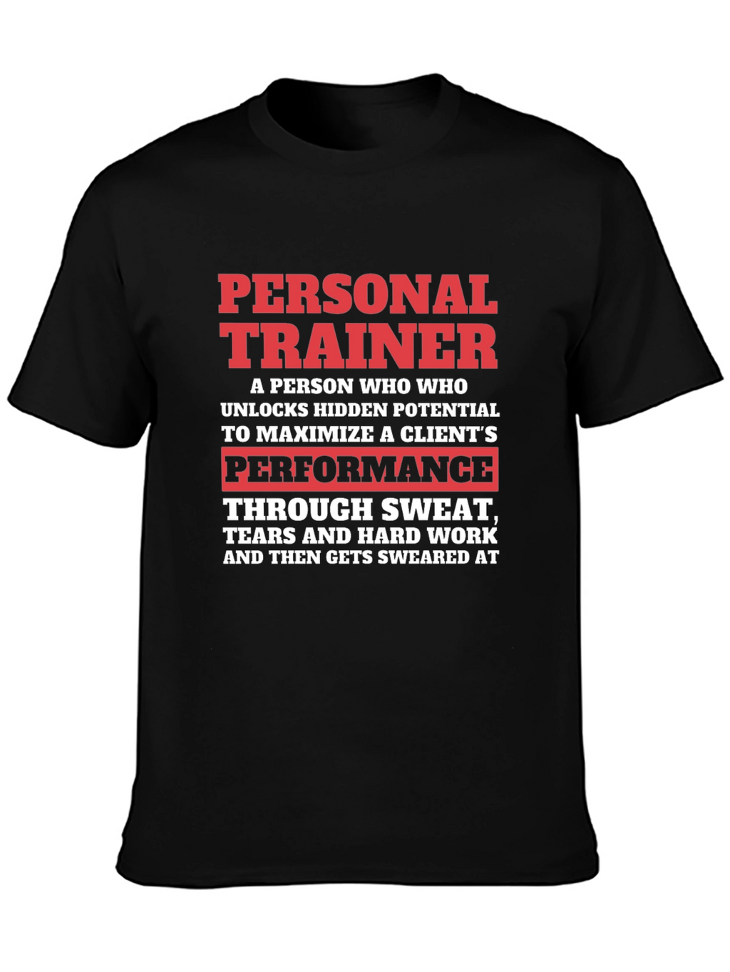 Personal Trainer Graphic Tee - Sweat Tears Swearing!