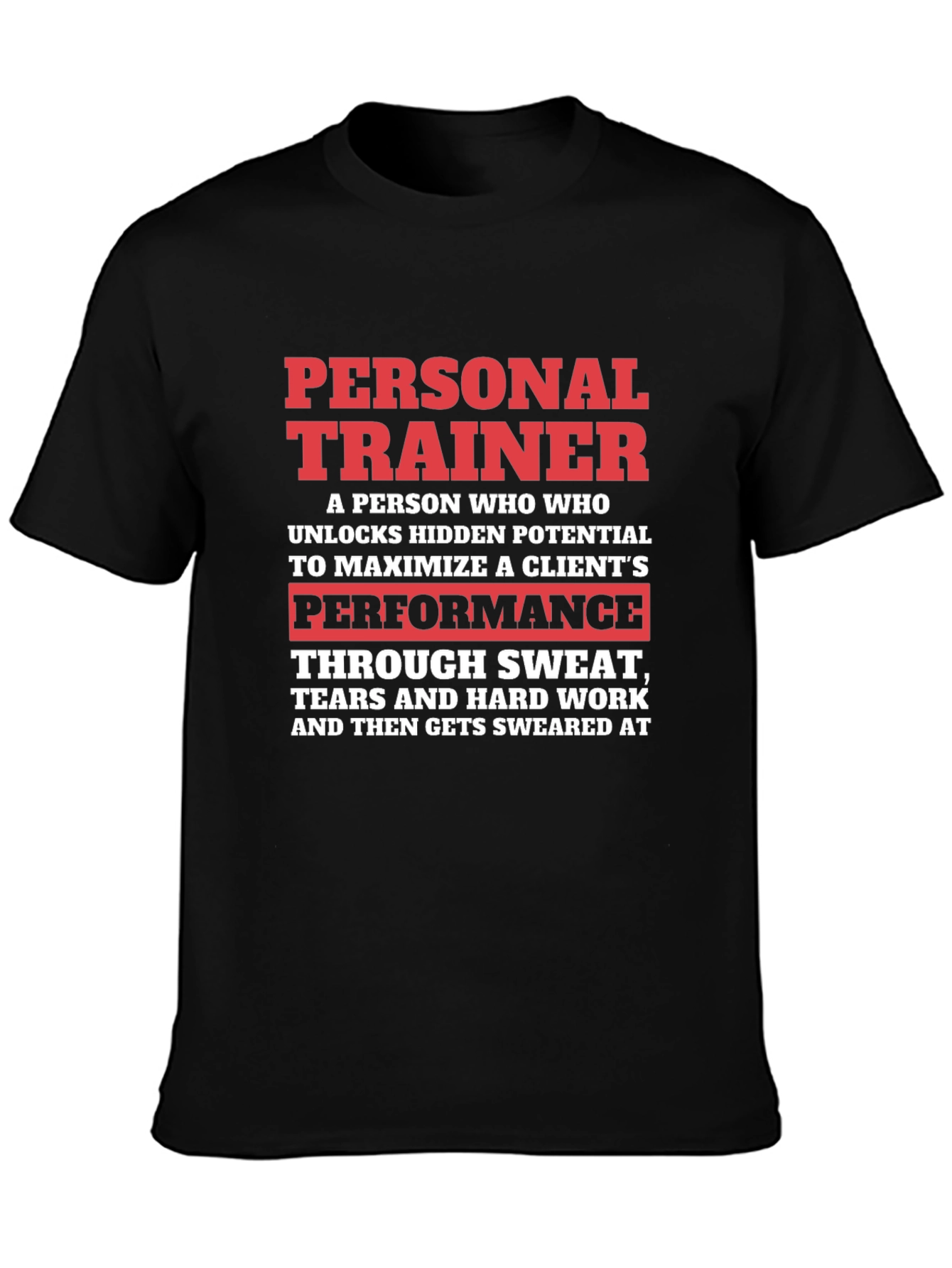 Personal Trainer Graphic Tee - Sweat Tears Swearing!