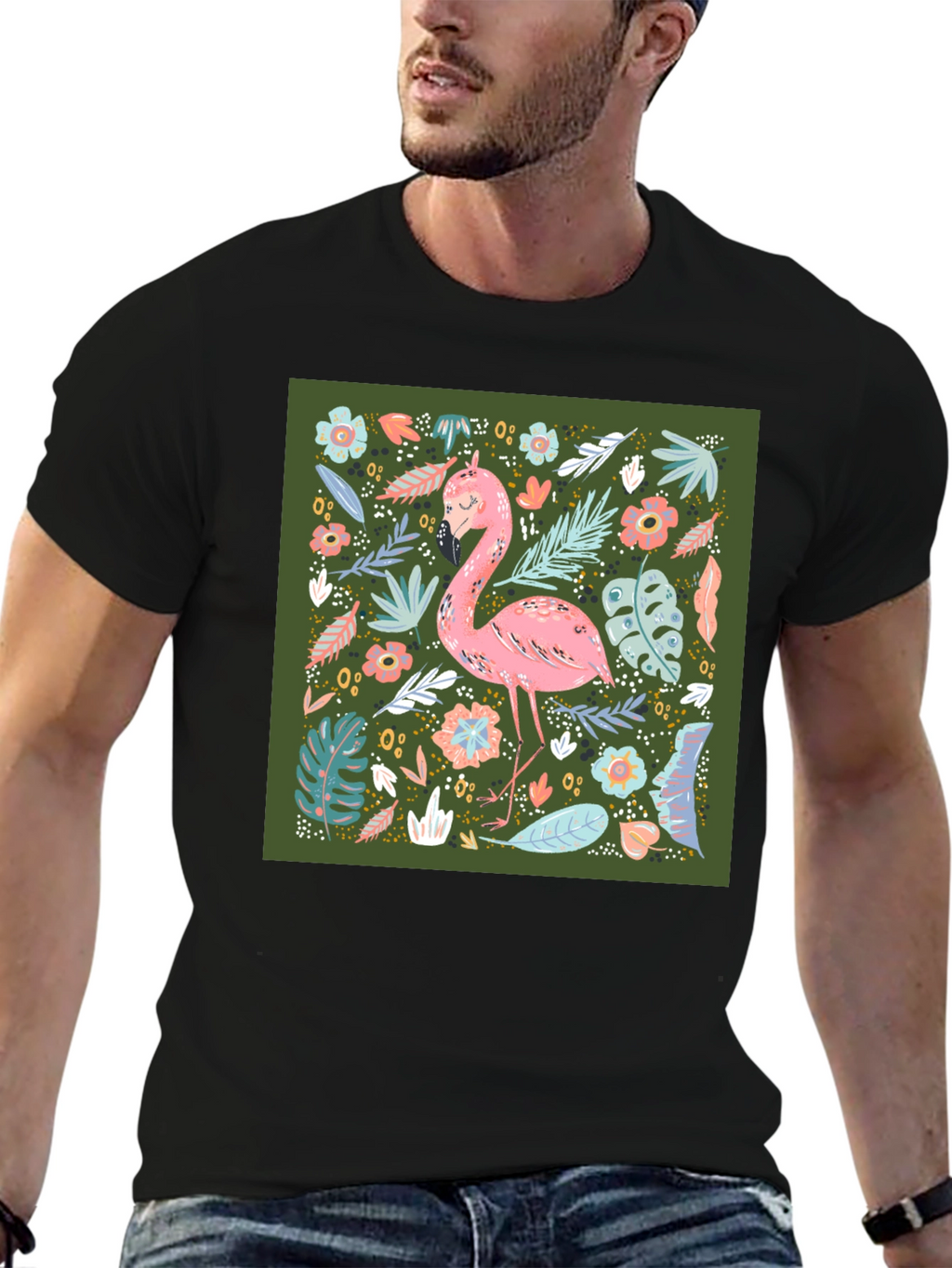 Tropical Flamingo Graphic Tee