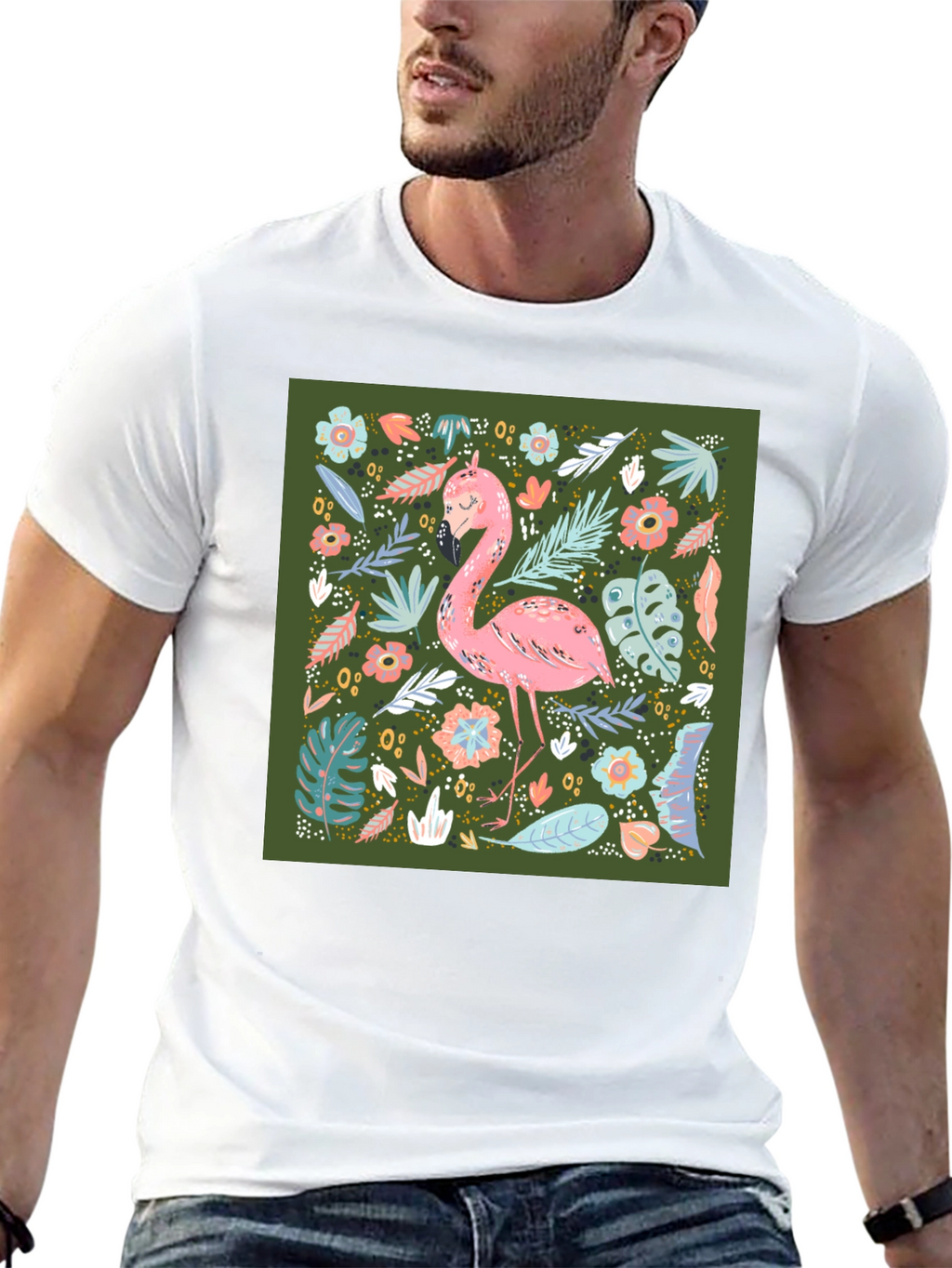 Tropical Flamingo Graphic Tee