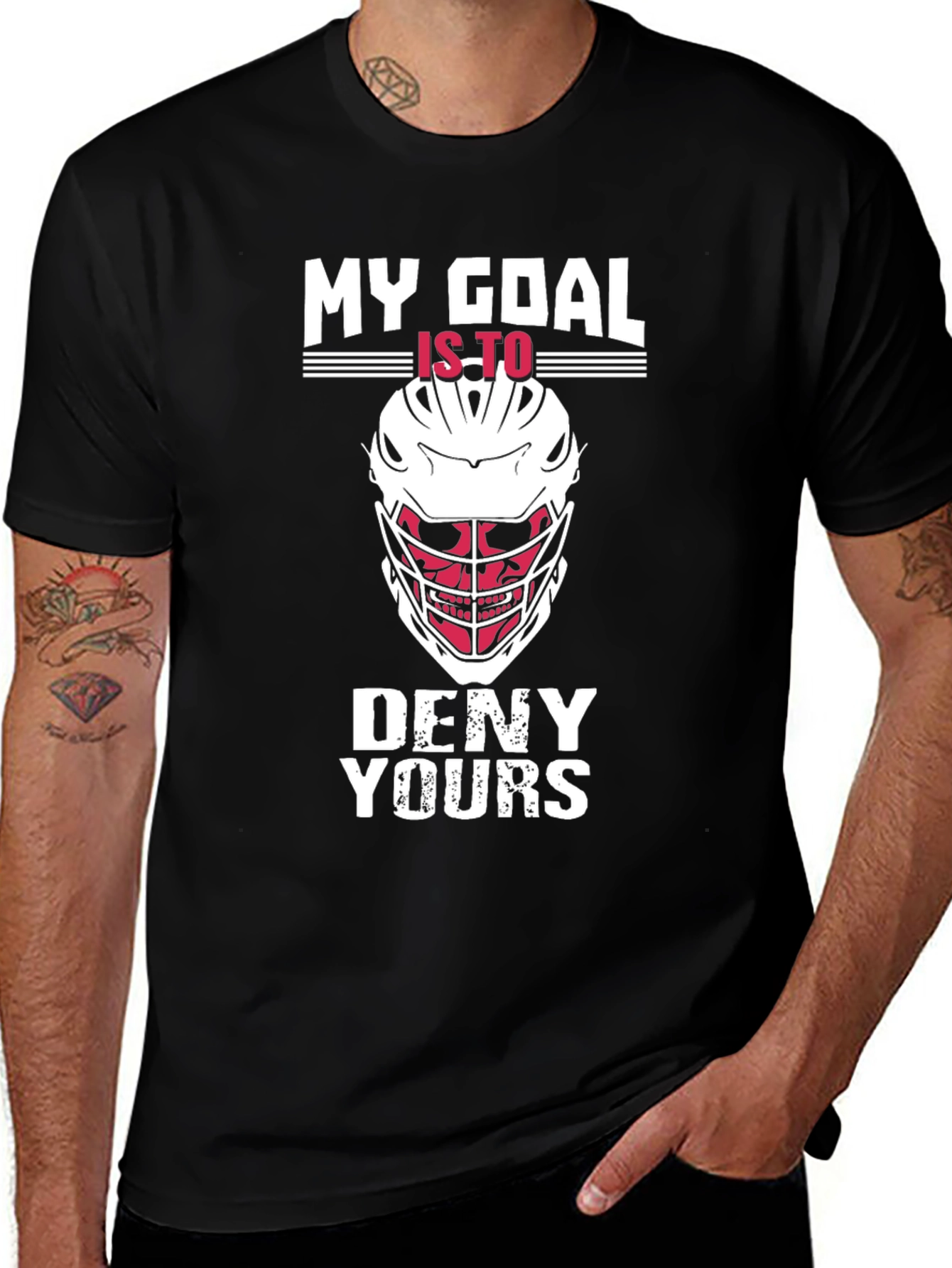 Lacrosse Goalie T-Shirt - My Goal is to Deny Yours