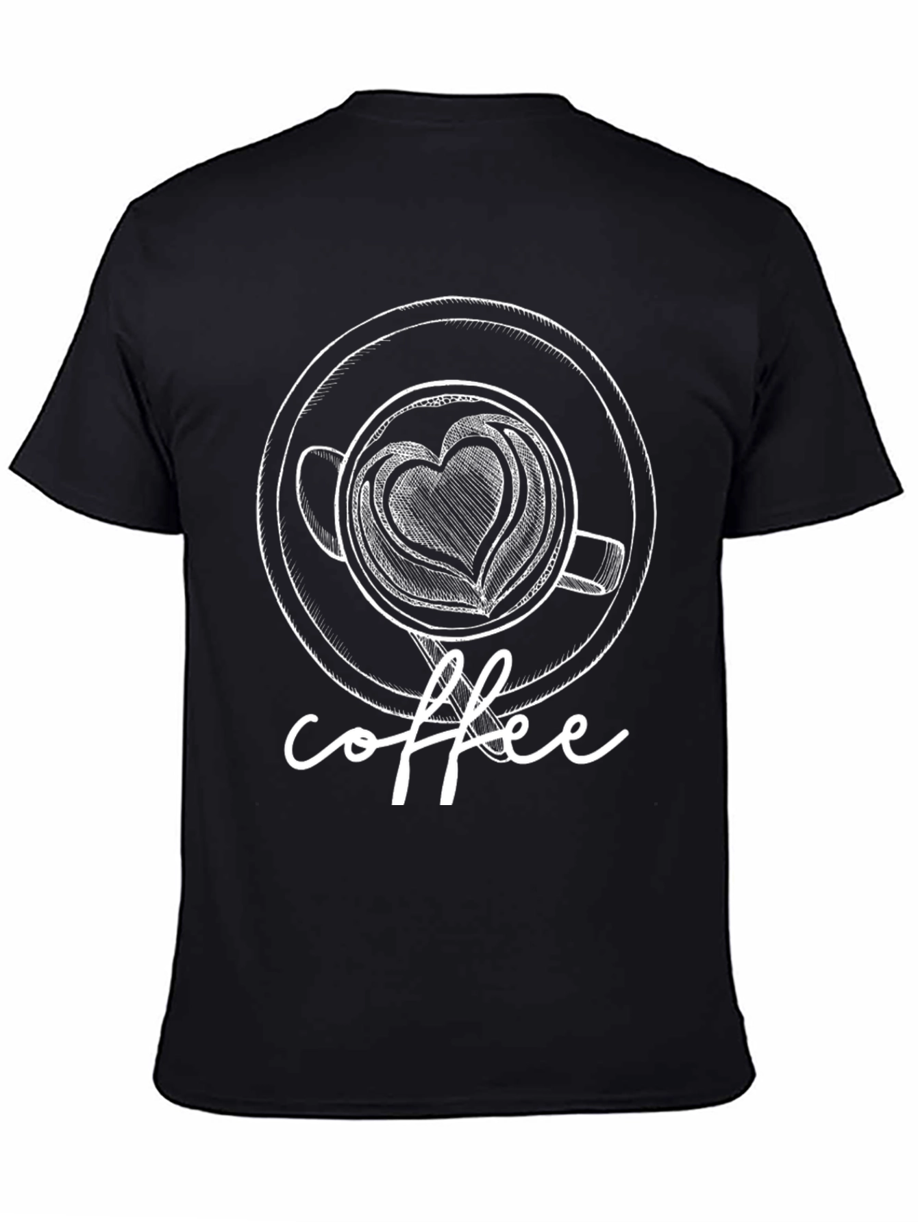 Coffee Lovers Heart Latte Art T-Shirt