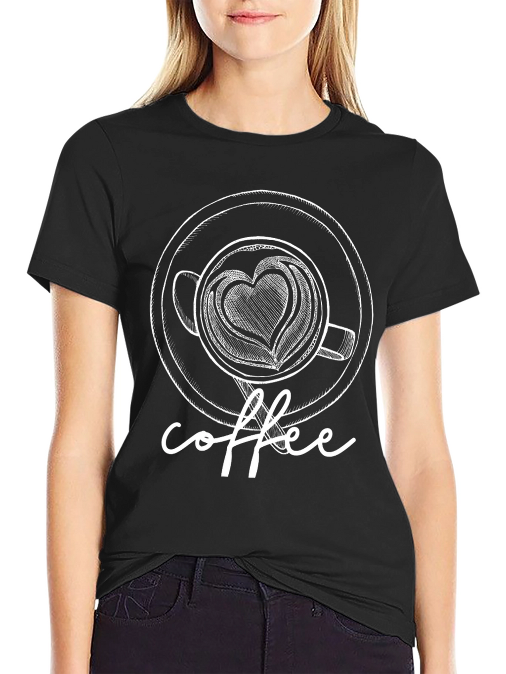 Coffee Lovers Heart Latte Art T-Shirt