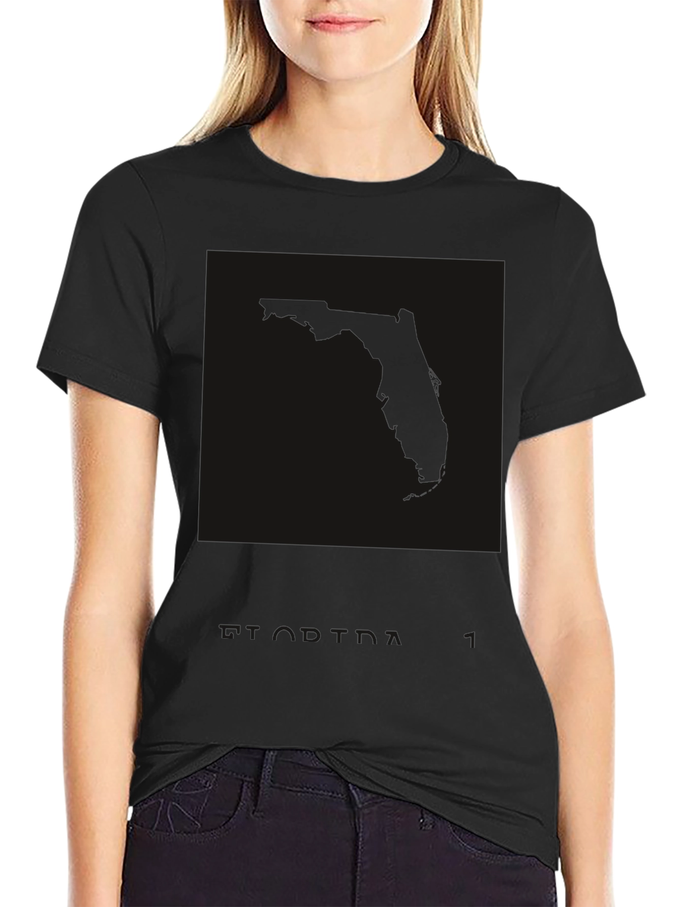 Mens Black Graphic Print Crew Neck T-Shirt