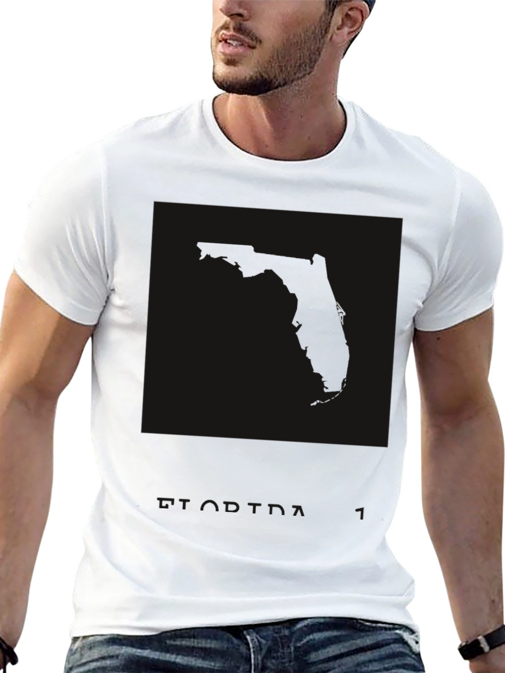 Mens Black Graphic Print Crew Neck T-Shirt