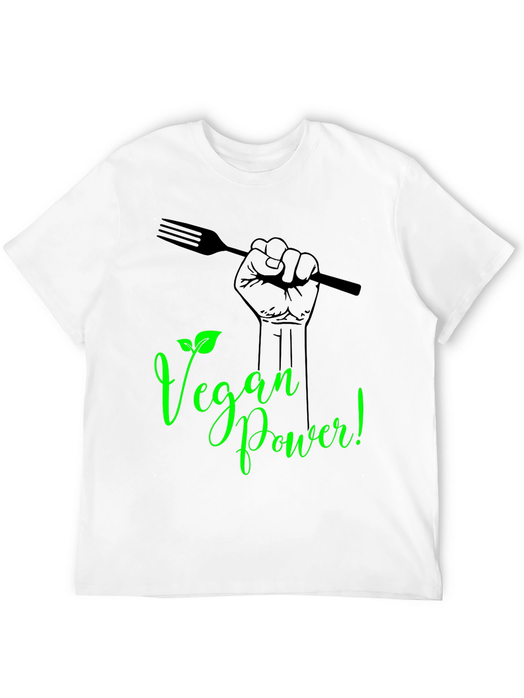 Vegan Power T-Shirt - Black Graphic Tee