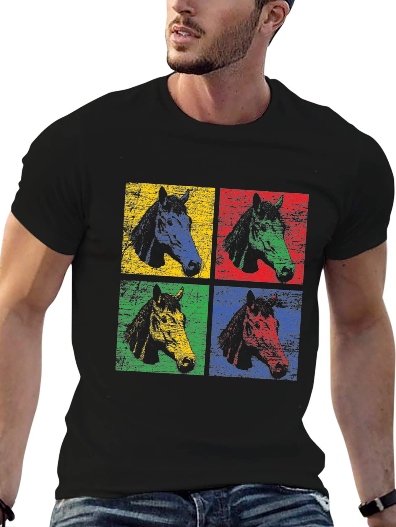 Pop Art Horse Tee - Colorful Graphic T-Shirt