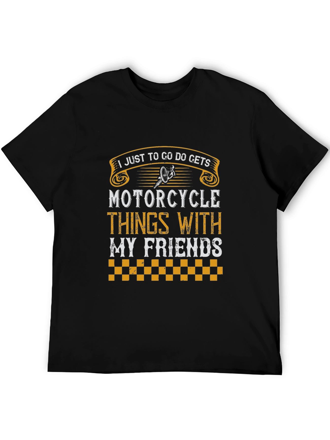 Motorcycle Friends Graphic T-Shirt - Black