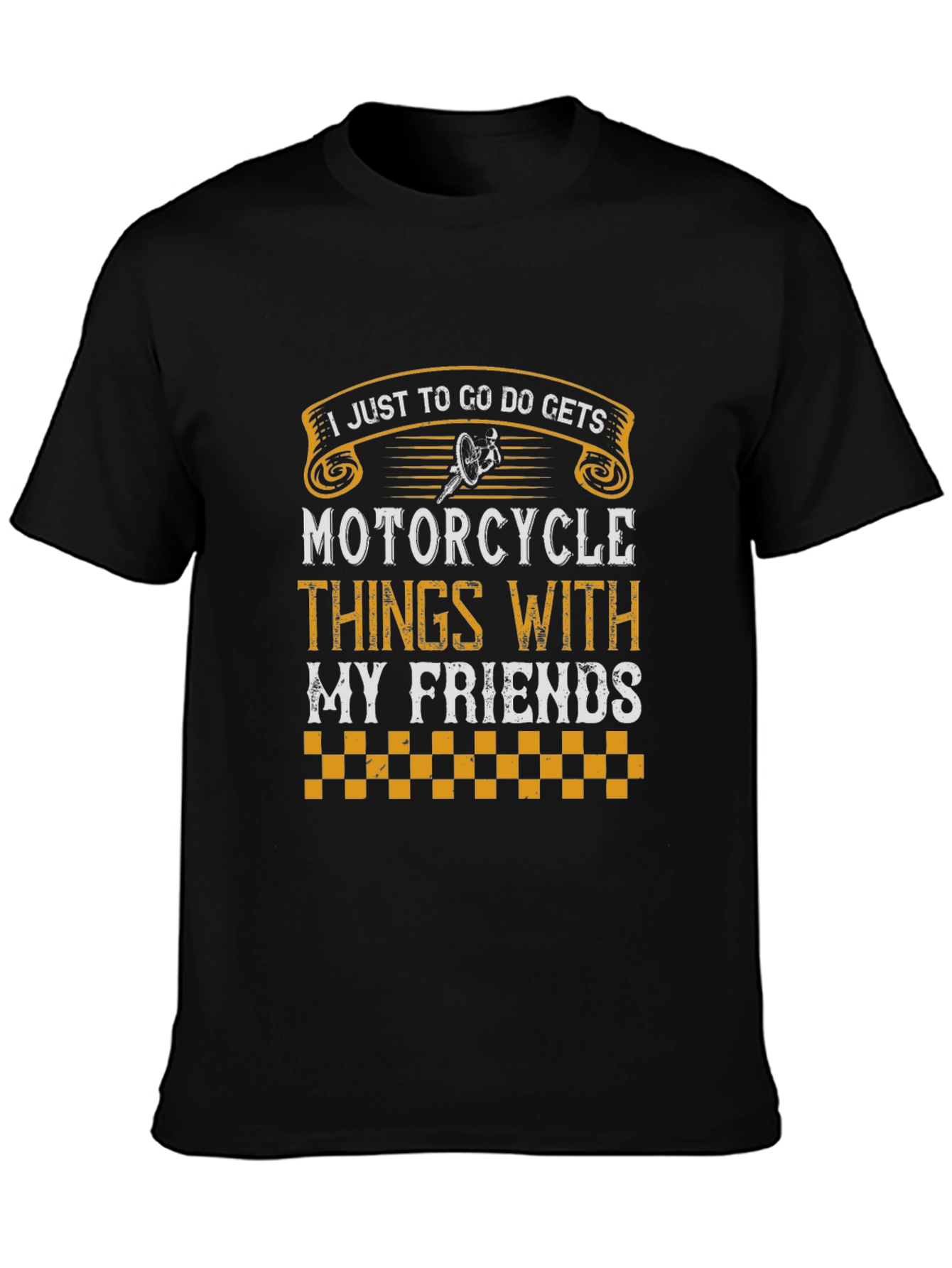 Motorcycle Friends Graphic T-Shirt - Black