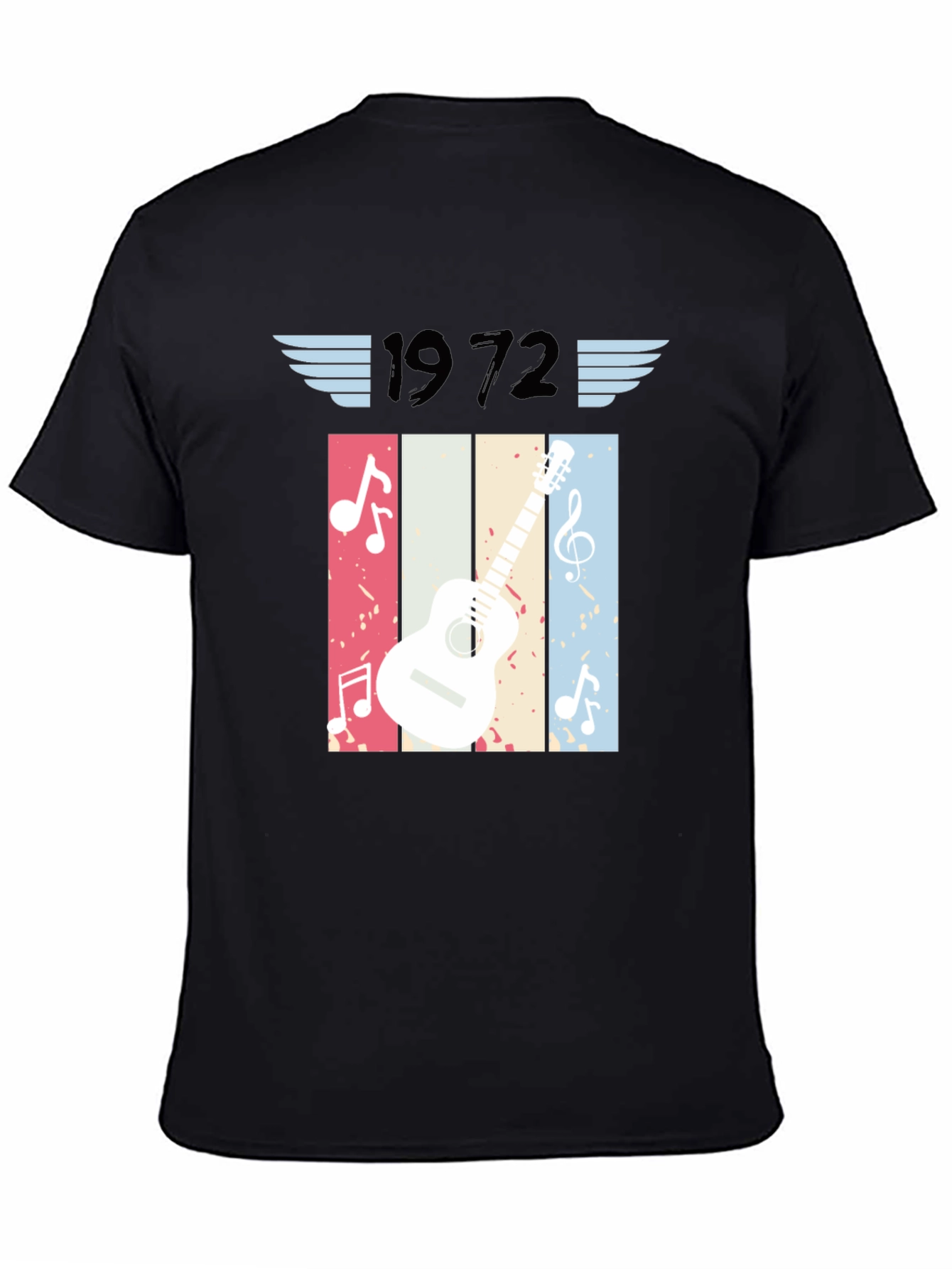1972 Guitar Graphic T-Shirt - Vintage Music Style Tee