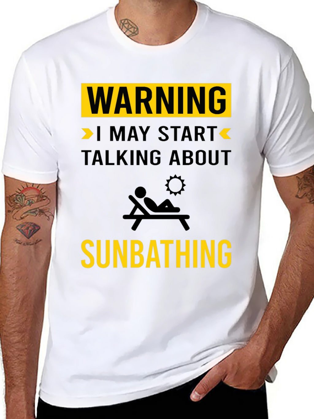 Warning: May Start Talking About Sunbathing Graphic Tee