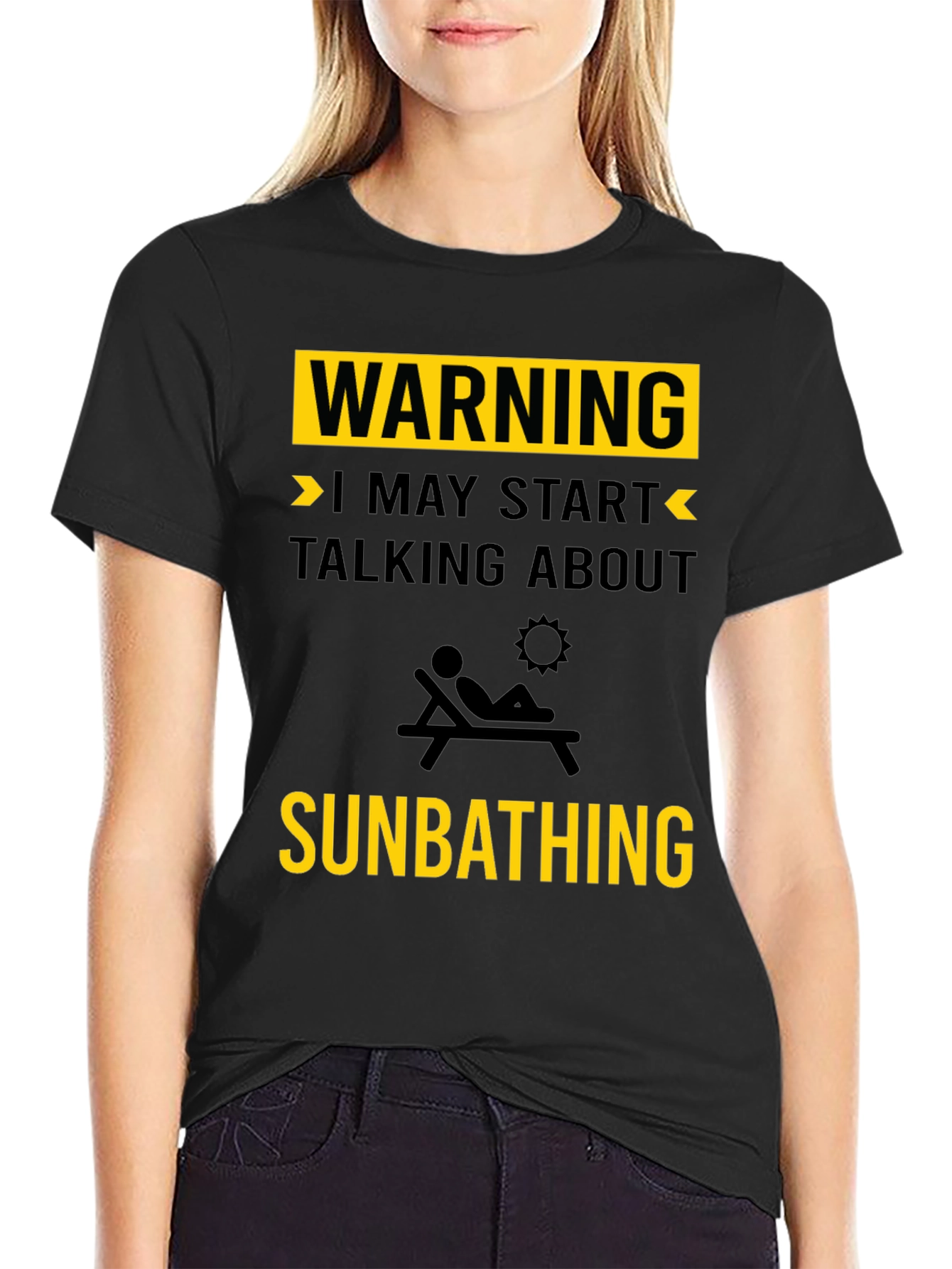 Warning: May Start Talking About Sunbathing Graphic Tee