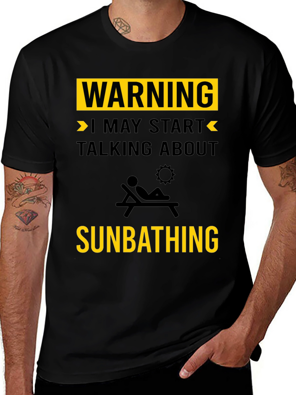 Warning: May Start Talking About Sunbathing Graphic Tee
