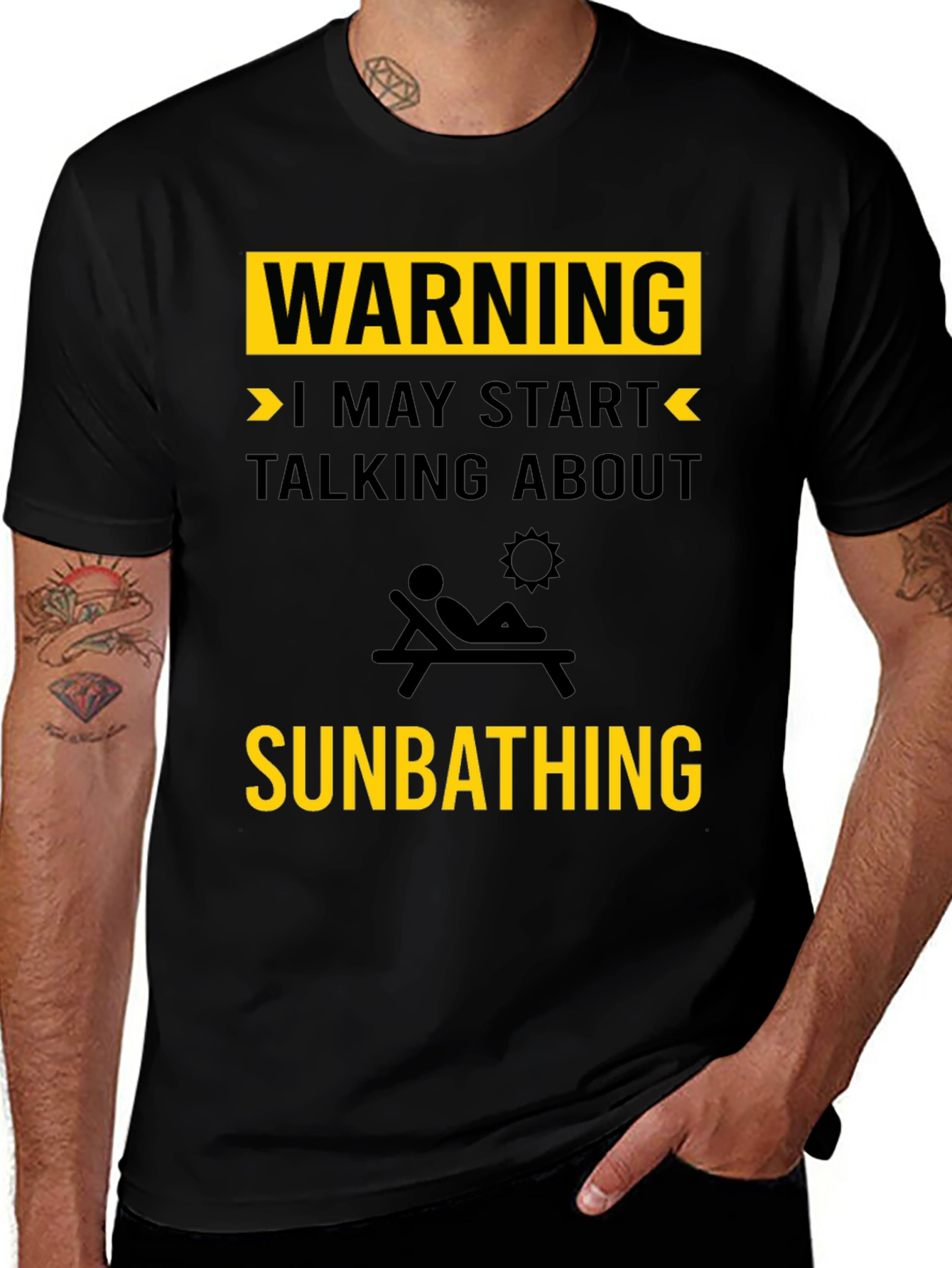 Warning: May Start Talking About Sunbathing Graphic Tee