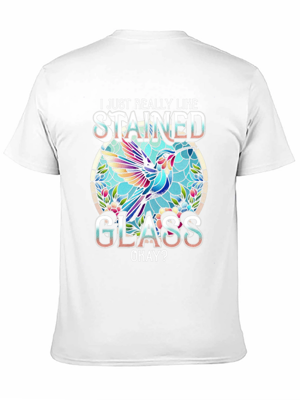 Stained Glass Hummingbird Graphic Tee