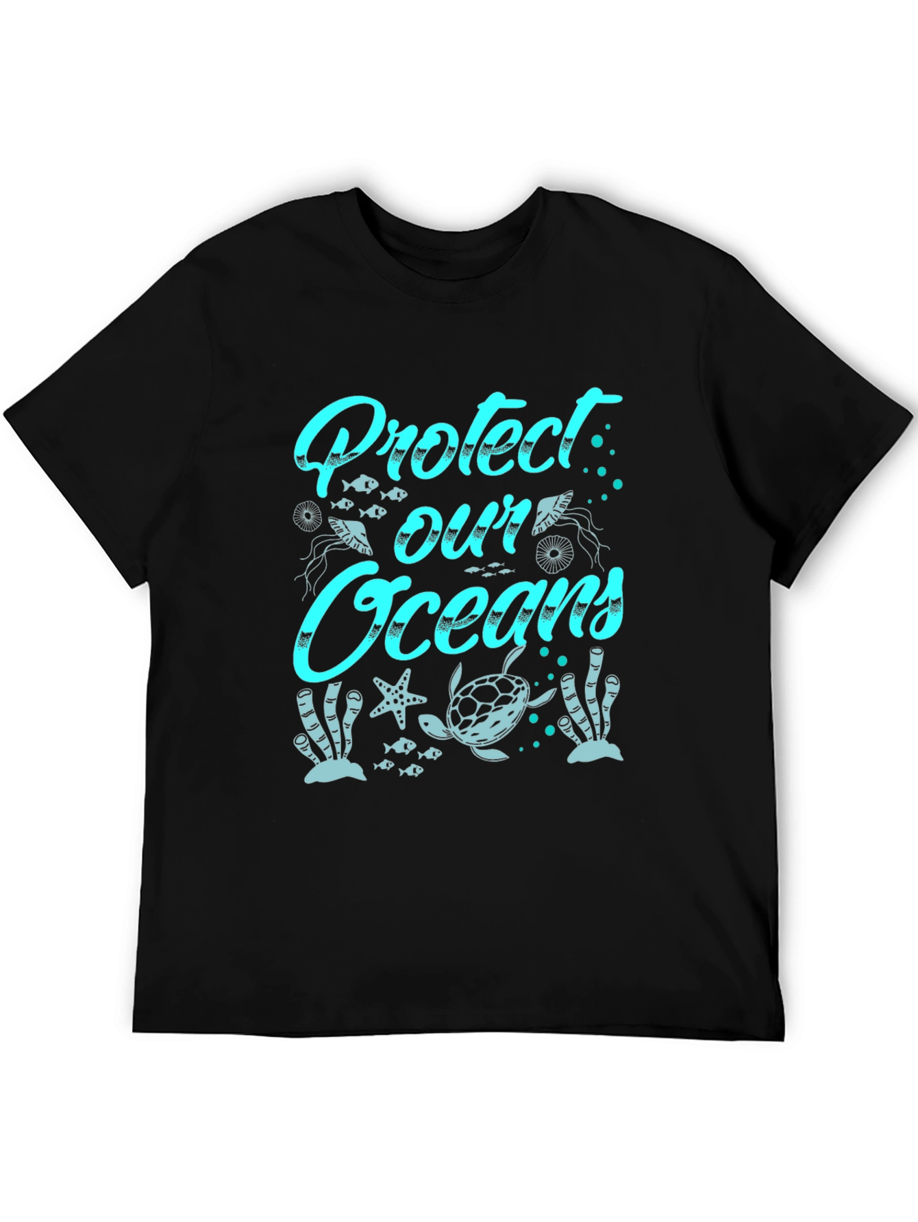 Protect Our Oceans Graphic Tee - Black