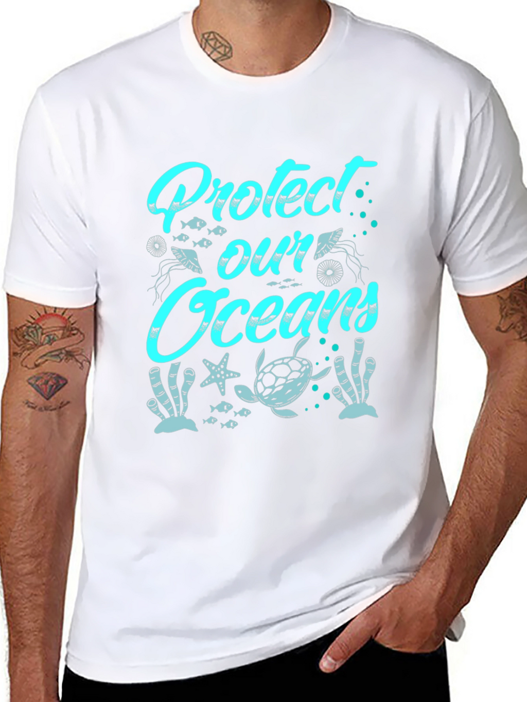 Protect Our Oceans Graphic Tee - Black