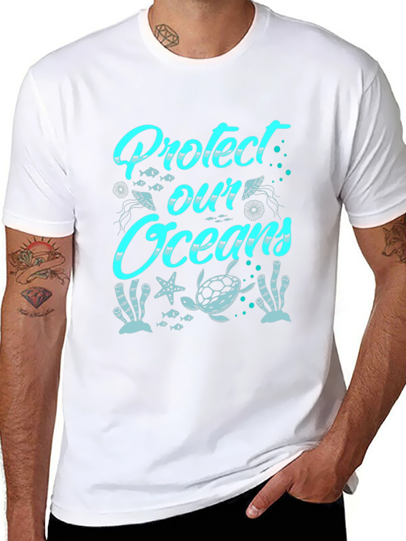Protect Our Oceans Graphic Tee - Black