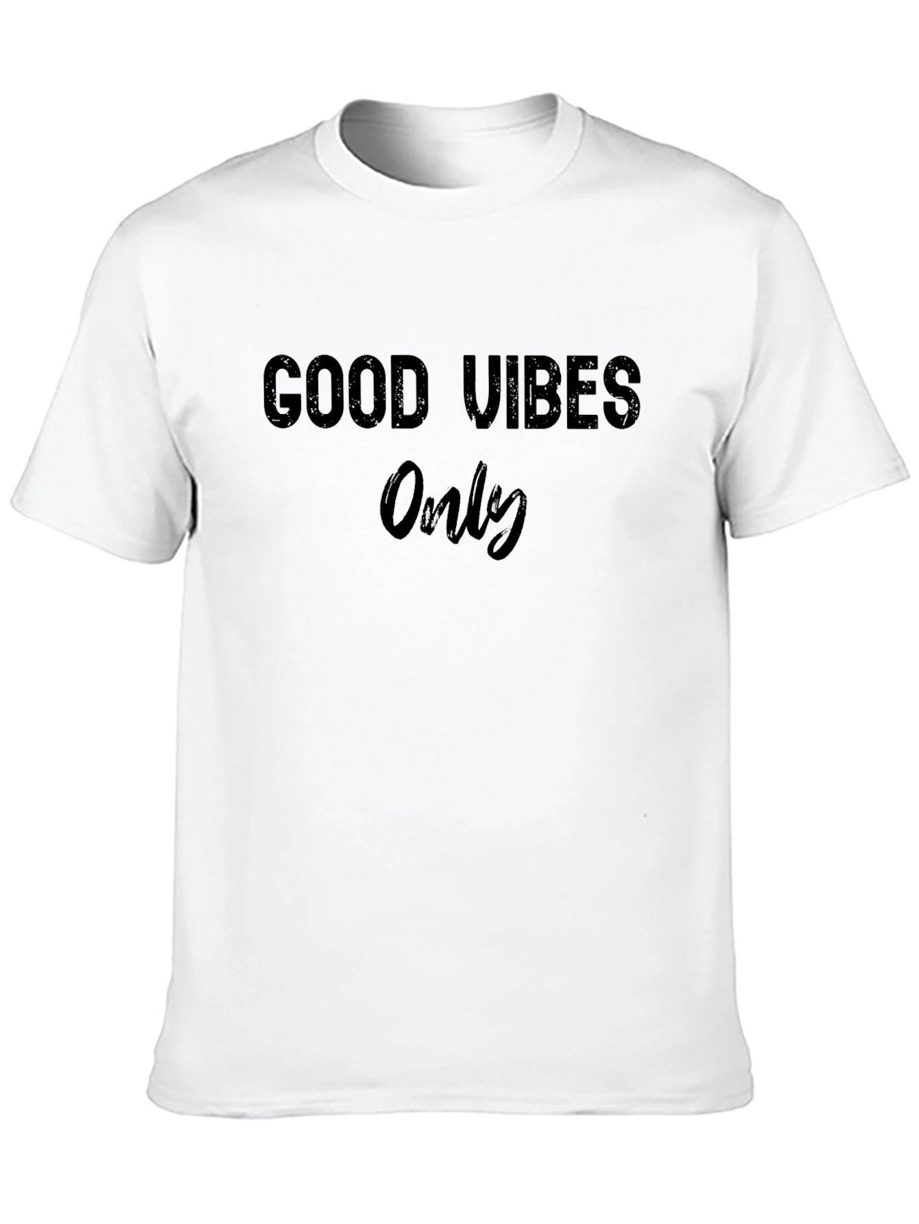 Good Vibes Only Black Graphic T-Shirt