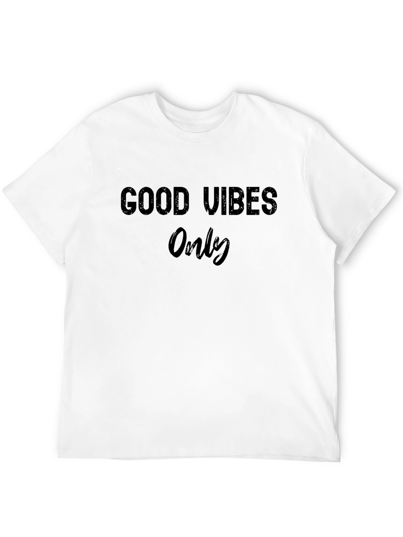 Good Vibes Only Black Graphic T-Shirt