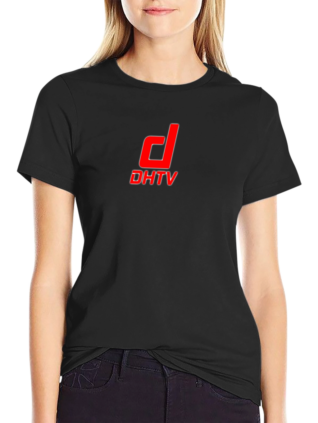 DHTV Red Logo T-Shirt - Classic Black Tee