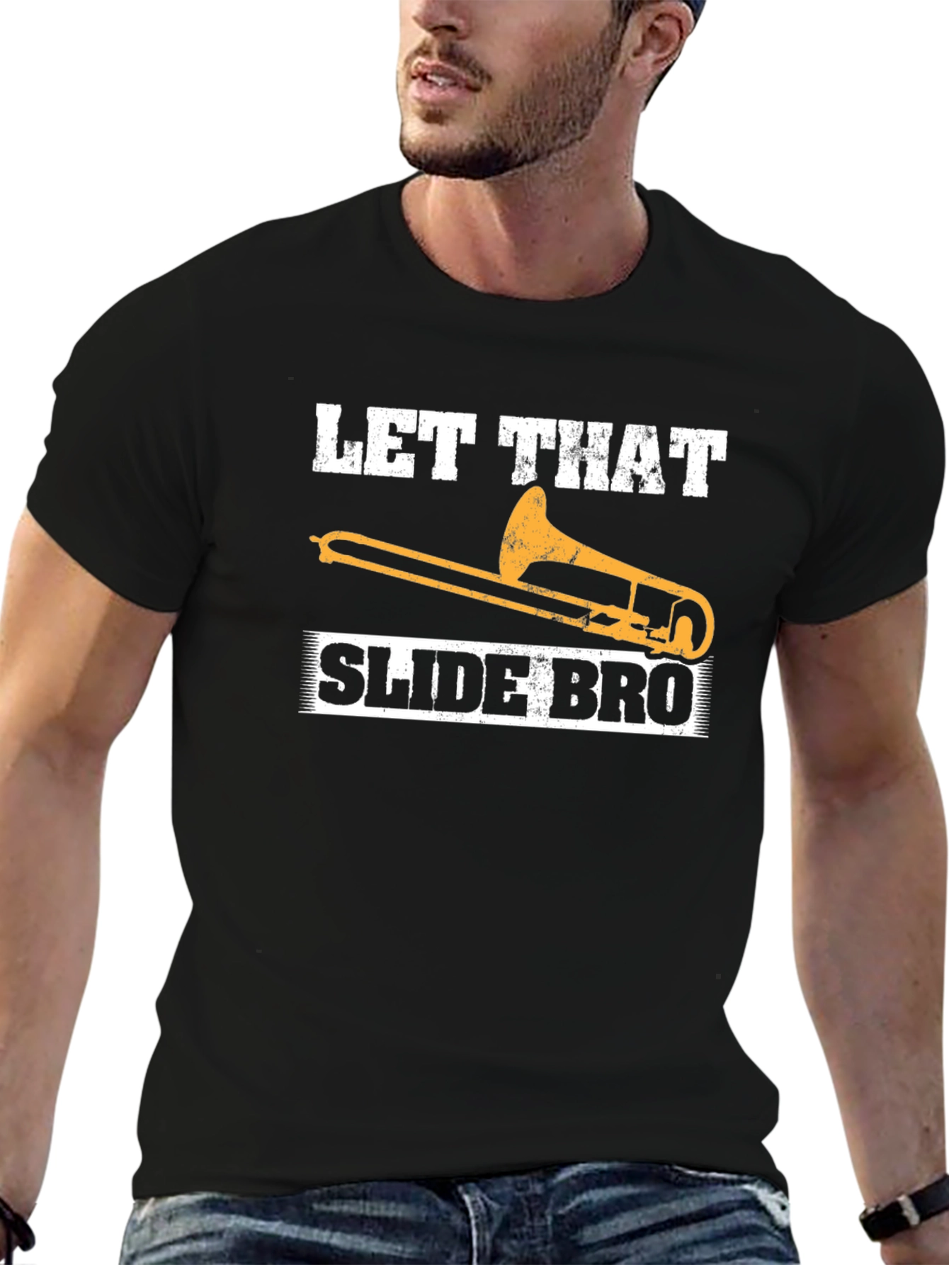 Let That Slide Bro T-Shirt - Music Trombone Tee