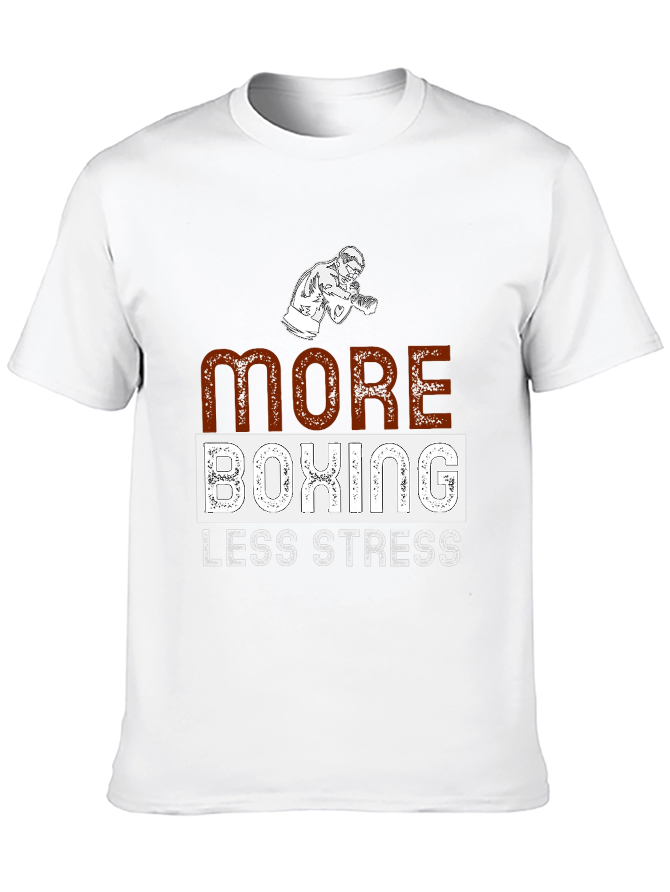More Boxing Less Stress Graphic T-Shirt
