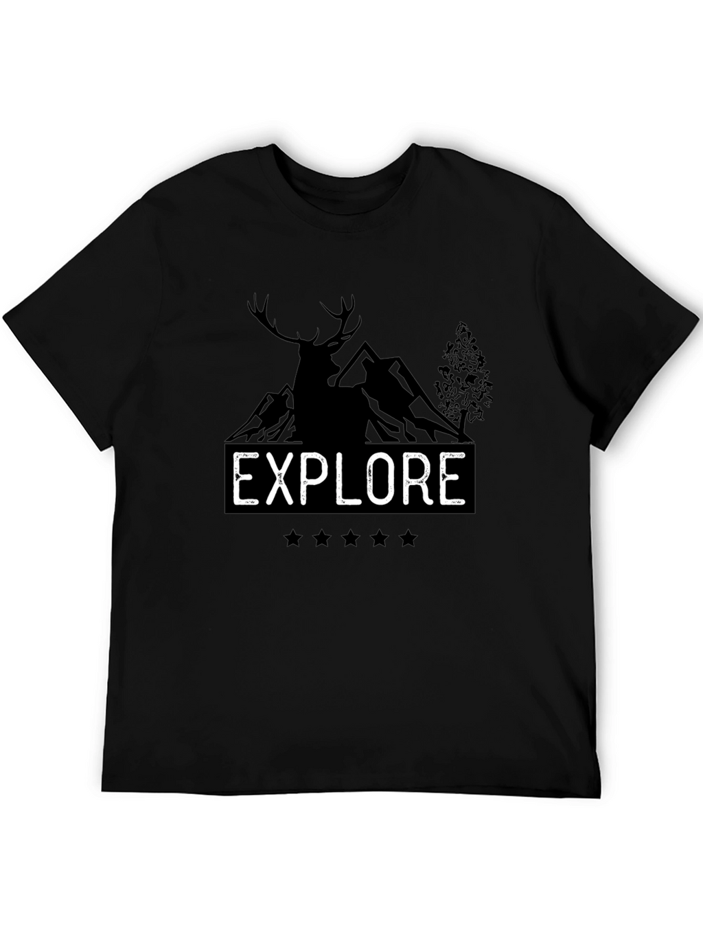 Explore Graphic T-Shirt - Mountain Deer Design
