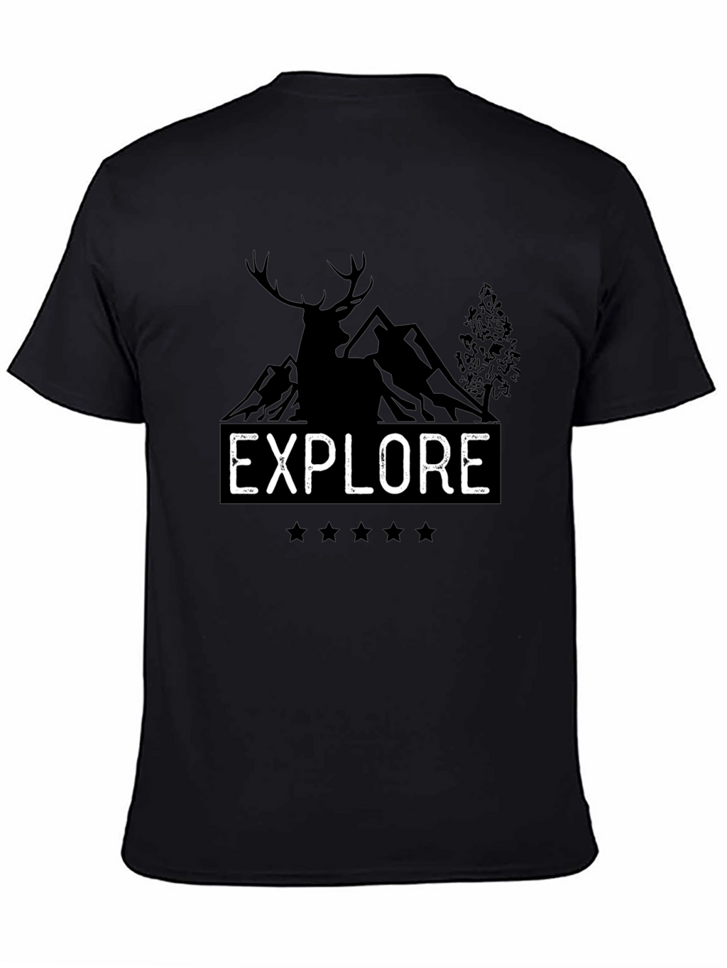 Explore Graphic T-Shirt - Mountain Deer Design
