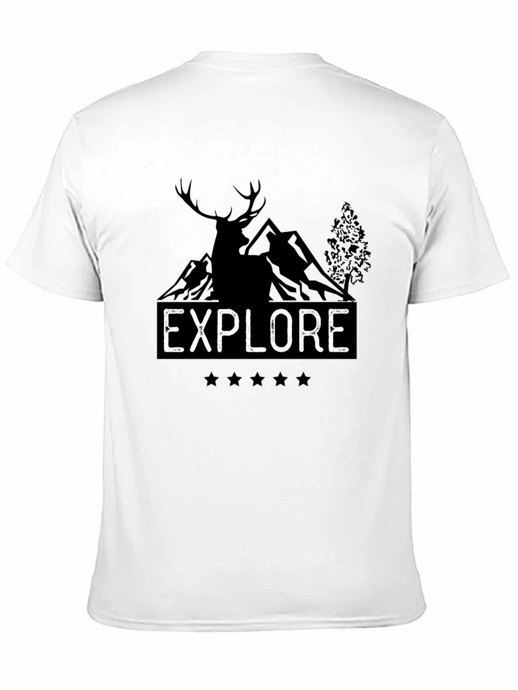Explore Graphic T-Shirt - Mountain Deer Design