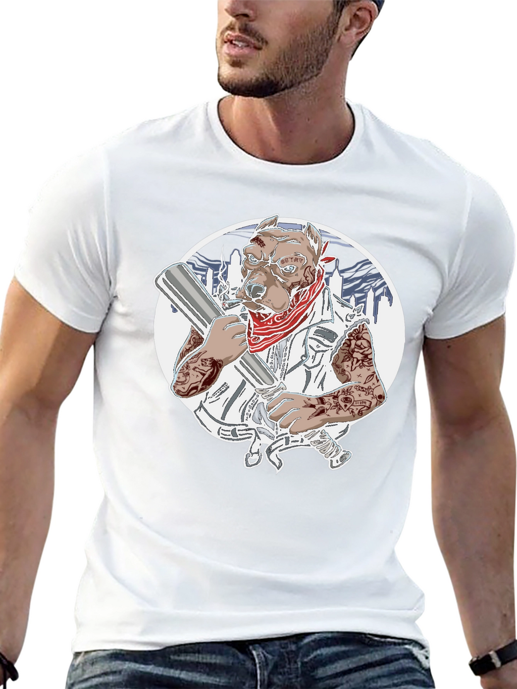Gangster Pitbull T-Shirt